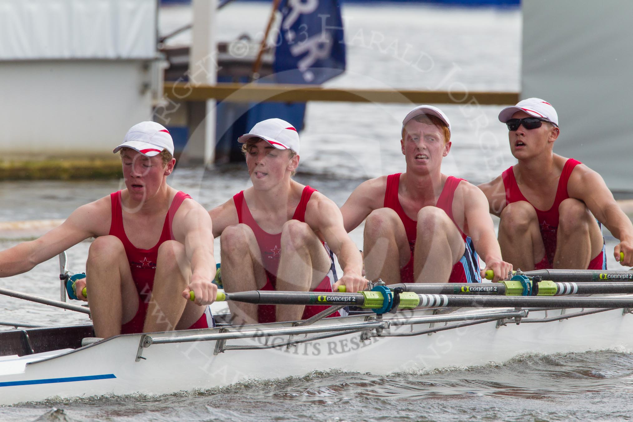 Henley Royal Regatta 2012 (Thursday): Race 50, Fawley Challenge Cup:  Sydney Rowing Club, Australia (318, Bucks) v Star Club (317, Berks).
River Thames beteen Henley-on-Thames and Remenham/Temple Island ,
Henley-on-Thames,
Oxfordshire,
United Kingdom,
on 28 June 2012 at 15:30, image #367