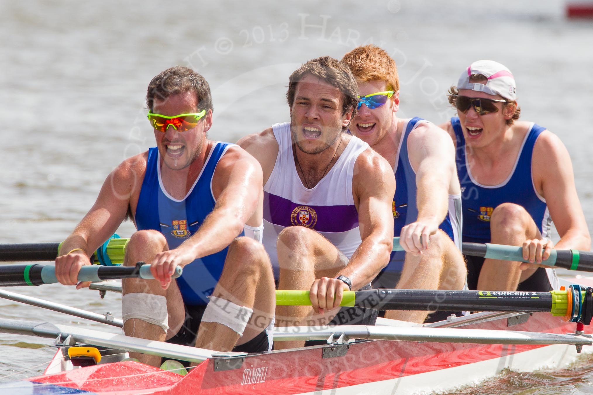 Henley Royal Regatta 2012 (Thursday): Race 53, Visitors' Challenge Cup:  Imperial College London and University of Londonl (197, Bucks) v Oxford Brookes University and Moleset Boat Club (204, Berks).
River Thames beteen Henley-on-Thames and Remenham/Temple Island ,
Henley-on-Thames,
Oxfordshire,
United Kingdom,
on 28 June 2012 at 15:49, image #390