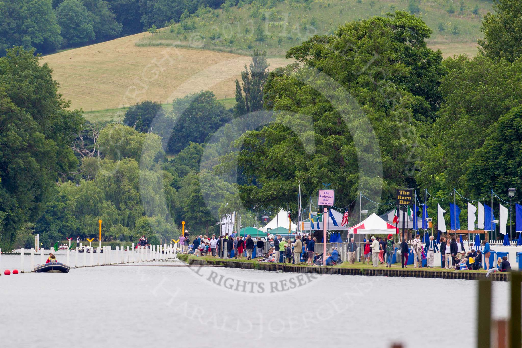 Henley Royal Regatta 2013, Thursday.
River Thames between Henley and Temple Island,
Henley-on-Thames,
Berkshire,
United Kingdom,
on 04 July 2013 at 09:52, image #39