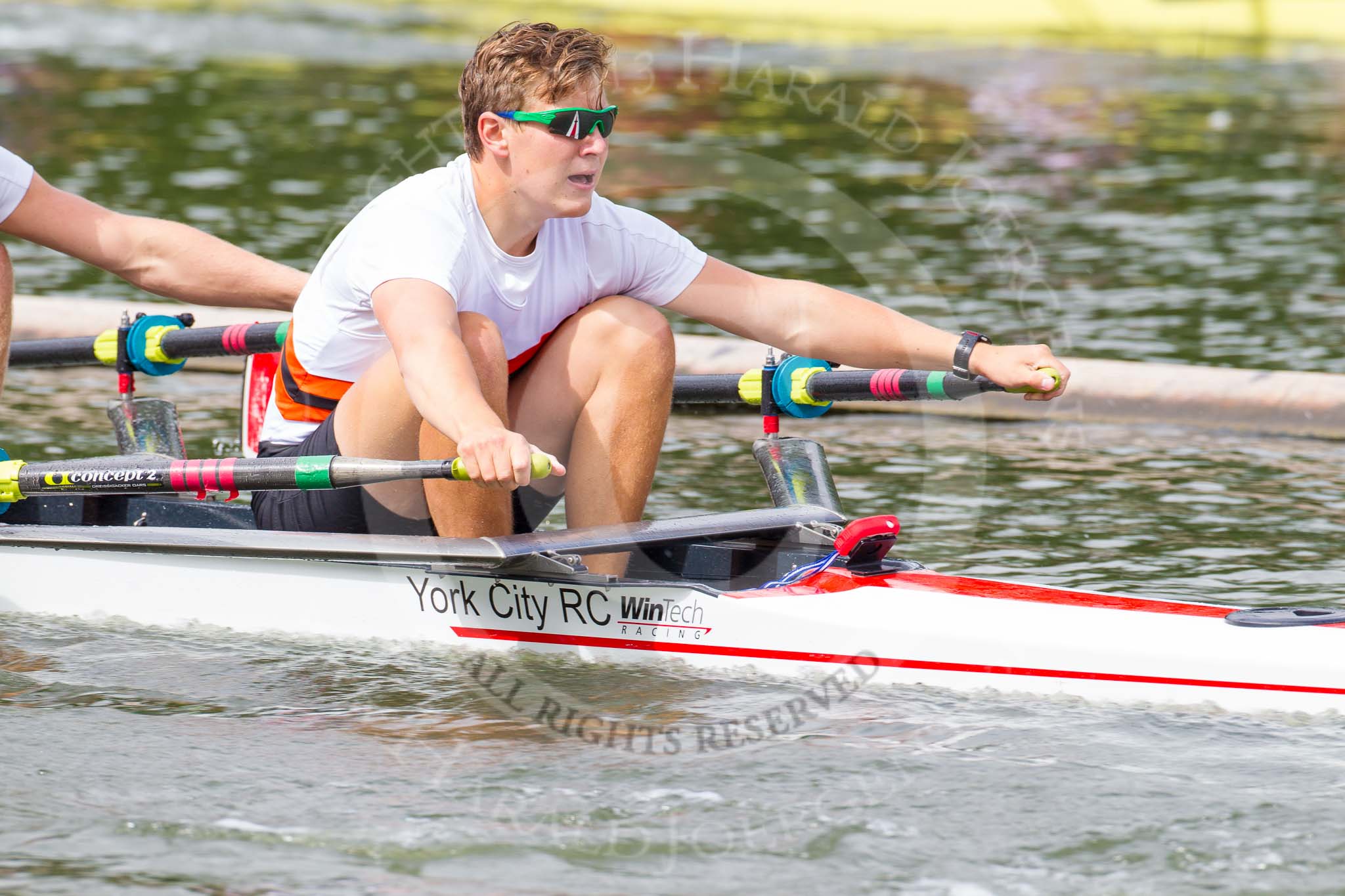 Henley Royal Regatta 2013, Thursday.
River Thames between Henley and Temple Island,
Henley-on-Thames,
Berkshire,
United Kingdom,
on 04 July 2013 at 10:36, image #65