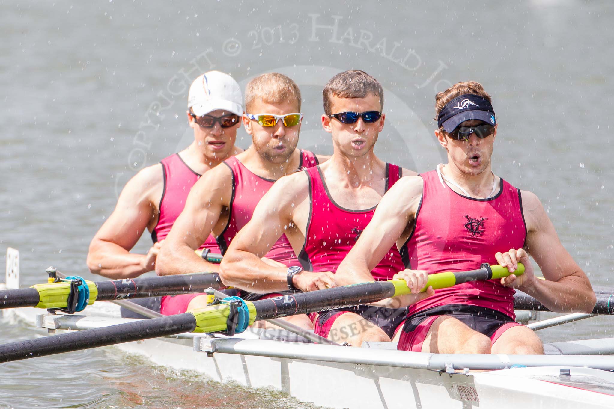 Henley Royal Regatta 2013, Thursday.
River Thames between Henley and Temple Island,
Henley-on-Thames,
Berkshire,
United Kingdom,
on 04 July 2013 at 10:41, image #76