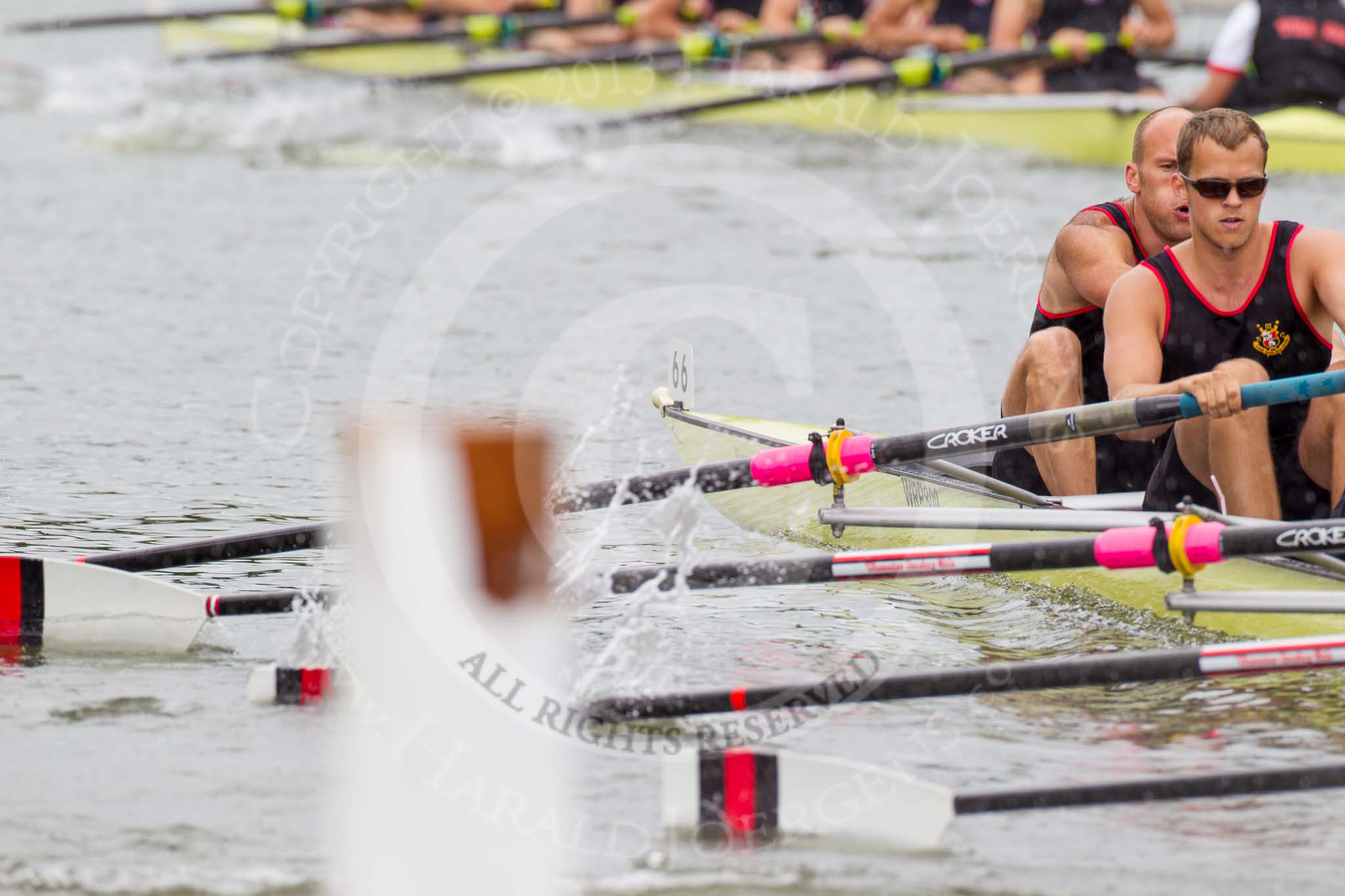 Henley Royal Regatta 2013, Thursday.
River Thames between Henley and Temple Island,
Henley-on-Thames,
Berkshire,
United Kingdom,
on 04 July 2013 at 11:01, image #124