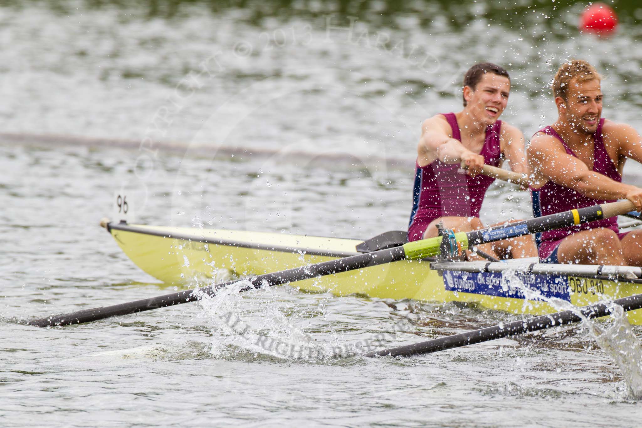 Henley Royal Regatta 2013, Thursday.
River Thames between Henley and Temple Island,
Henley-on-Thames,
Berkshire,
United Kingdom,
on 04 July 2013 at 11:07, image #144