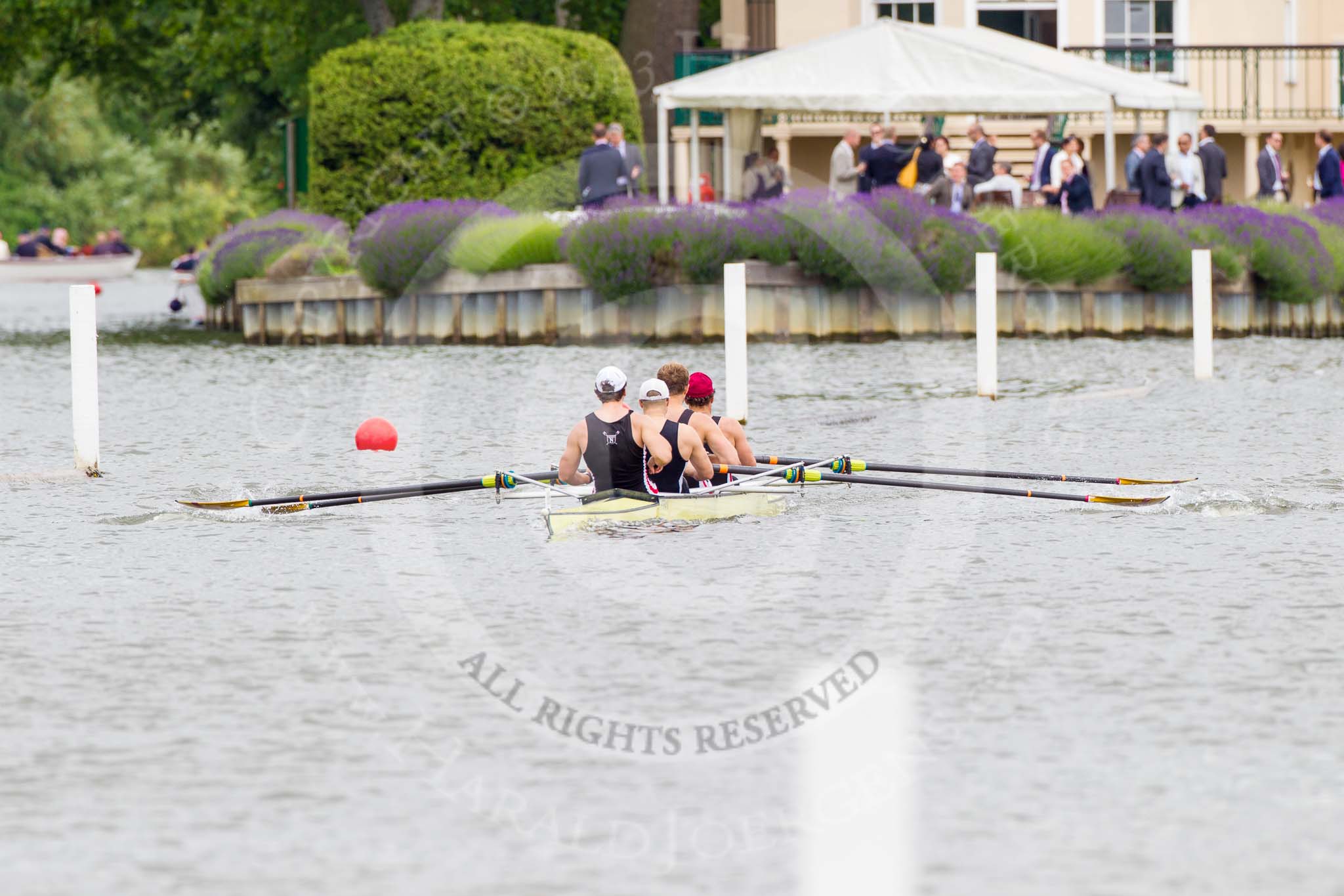 Henley Royal Regatta 2013, Thursday.
River Thames between Henley and Temple Island,
Henley-on-Thames,
Berkshire,
United Kingdom,
on 04 July 2013 at 11:11, image #147