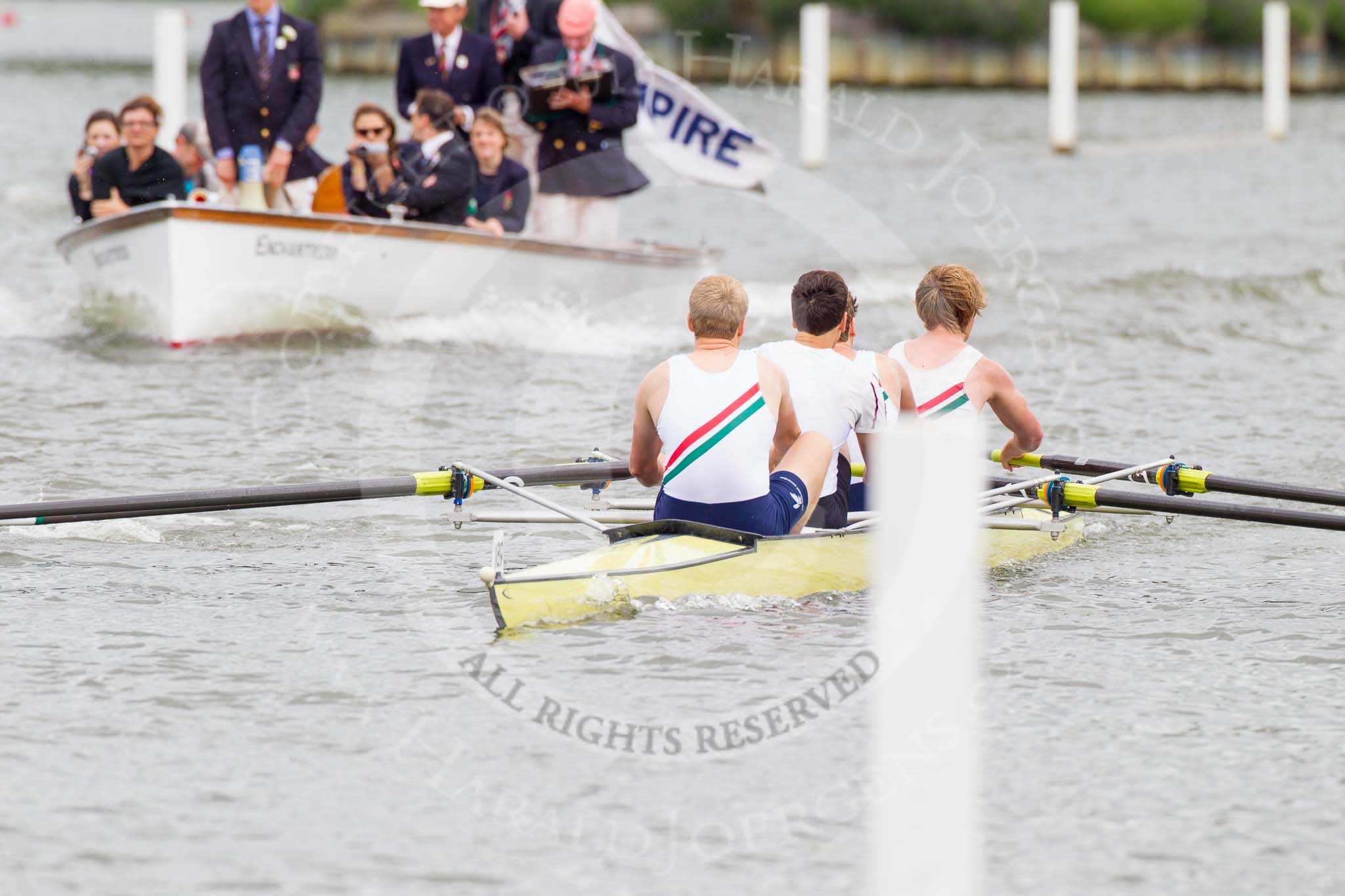 Henley Royal Regatta 2013, Thursday.
River Thames between Henley and Temple Island,
Henley-on-Thames,
Berkshire,
United Kingdom,
on 04 July 2013 at 11:11, image #152