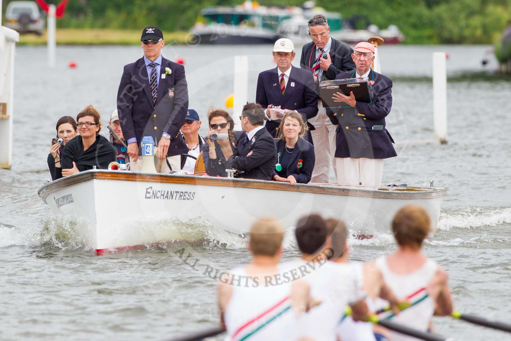 Henley Royal Regatta 2013, Thursday.
River Thames between Henley and Temple Island,
Henley-on-Thames,
Berkshire,
United Kingdom,
on 04 July 2013 at 11:11, image #153