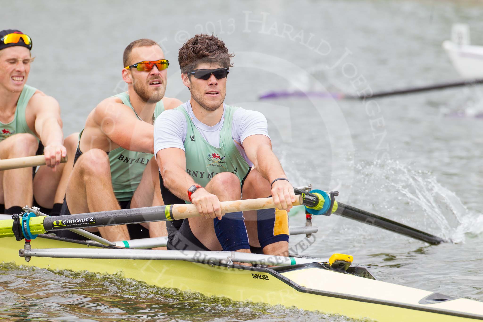 Henley Royal Regatta 2013, Thursday.
River Thames between Henley and Temple Island,
Henley-on-Thames,
Berkshire,
United Kingdom,
on 04 July 2013 at 11:25, image #192