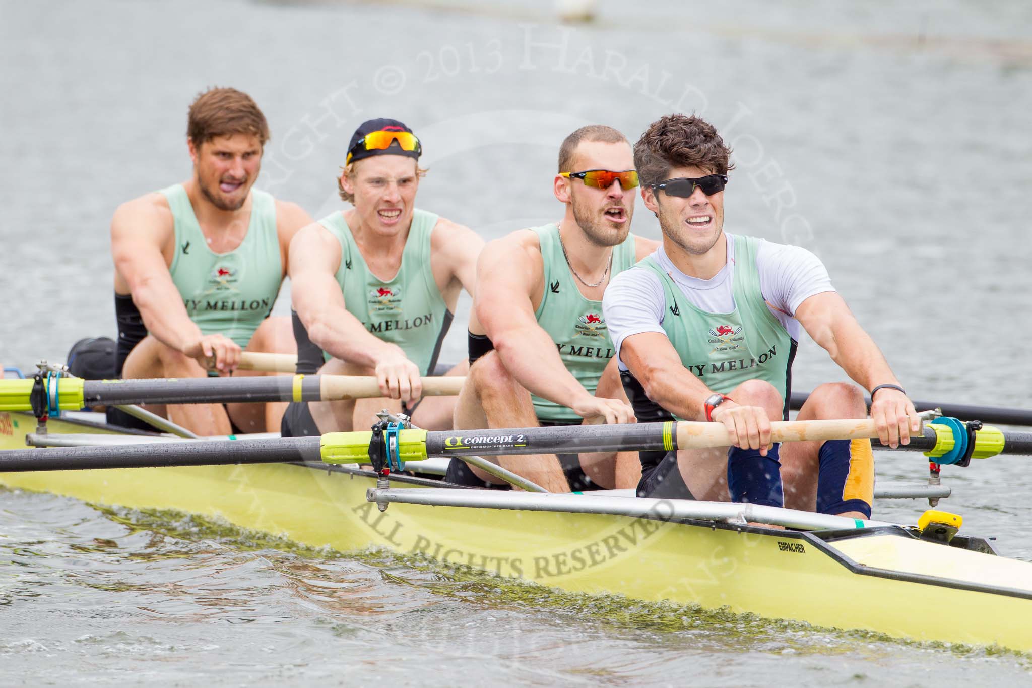 Henley Royal Regatta 2013, Thursday.
River Thames between Henley and Temple Island,
Henley-on-Thames,
Berkshire,
United Kingdom,
on 04 July 2013 at 11:25, image #193