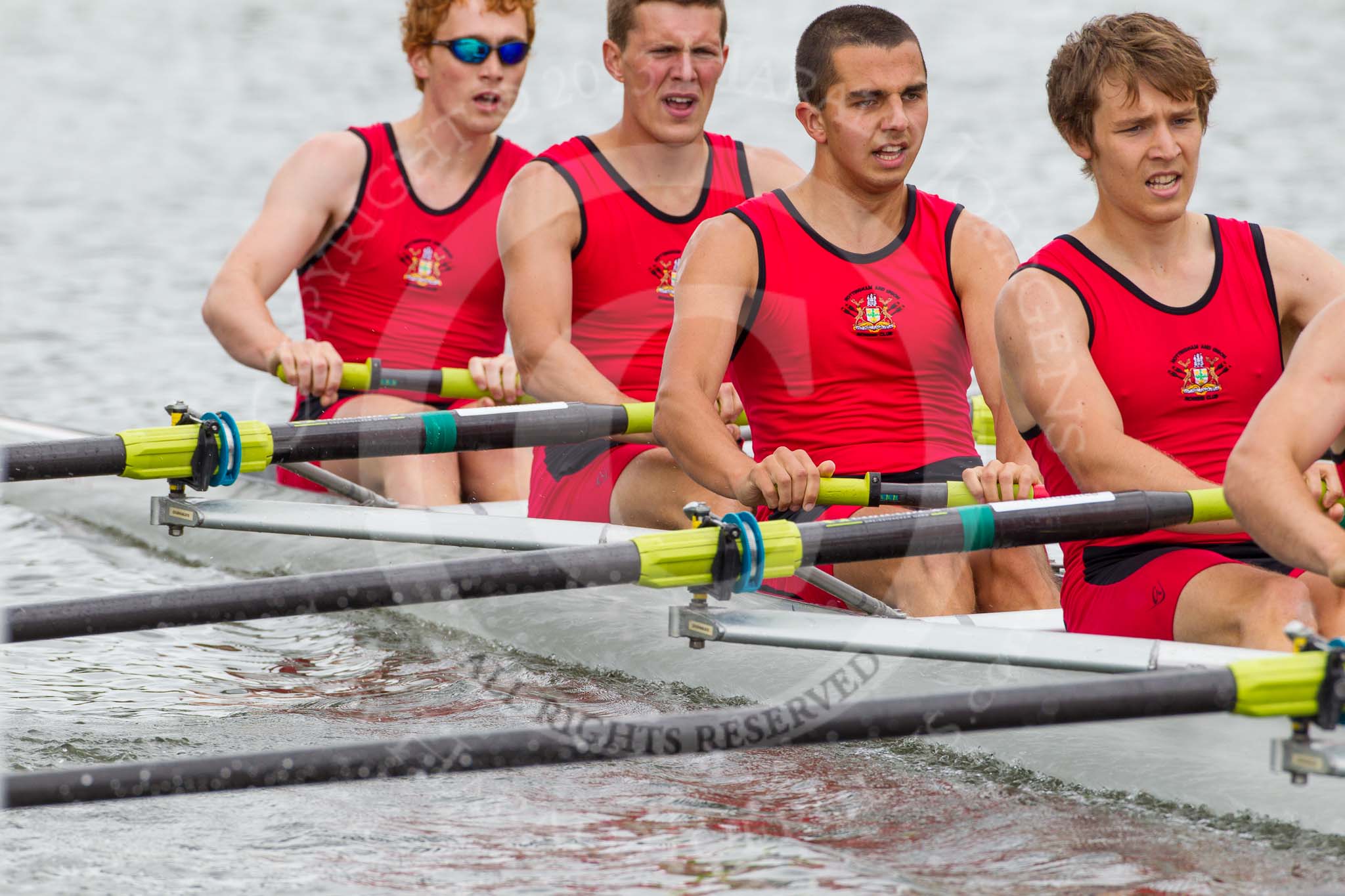 Henley Royal Regatta 2013, Thursday.
River Thames between Henley and Temple Island,
Henley-on-Thames,
Berkshire,
United Kingdom,
on 04 July 2013 at 11:31, image #207