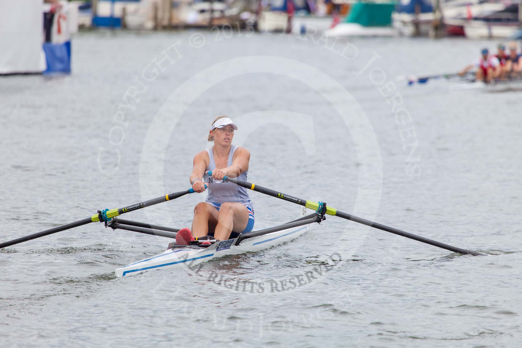 Henley Royal Regatta 2013, Thursday.
River Thames between Henley and Temple Island,
Henley-on-Thames,
Berkshire,
United Kingdom,
on 04 July 2013 at 12:38, image #250