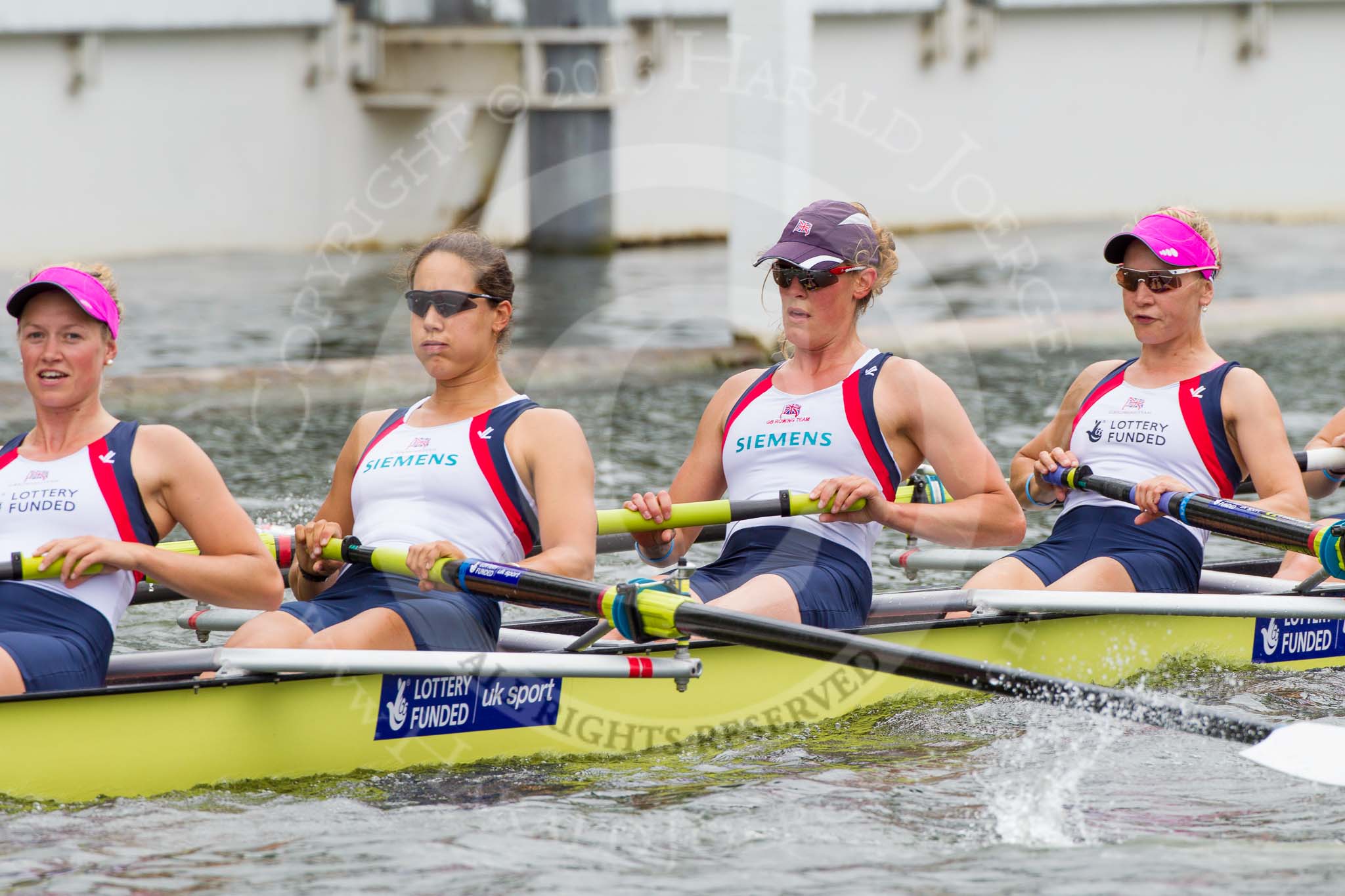 Henley Royal Regatta 2013, Thursday.
River Thames between Henley and Temple Island,
Henley-on-Thames,
Berkshire,
United Kingdom,
on 04 July 2013 at 12:45, image #273