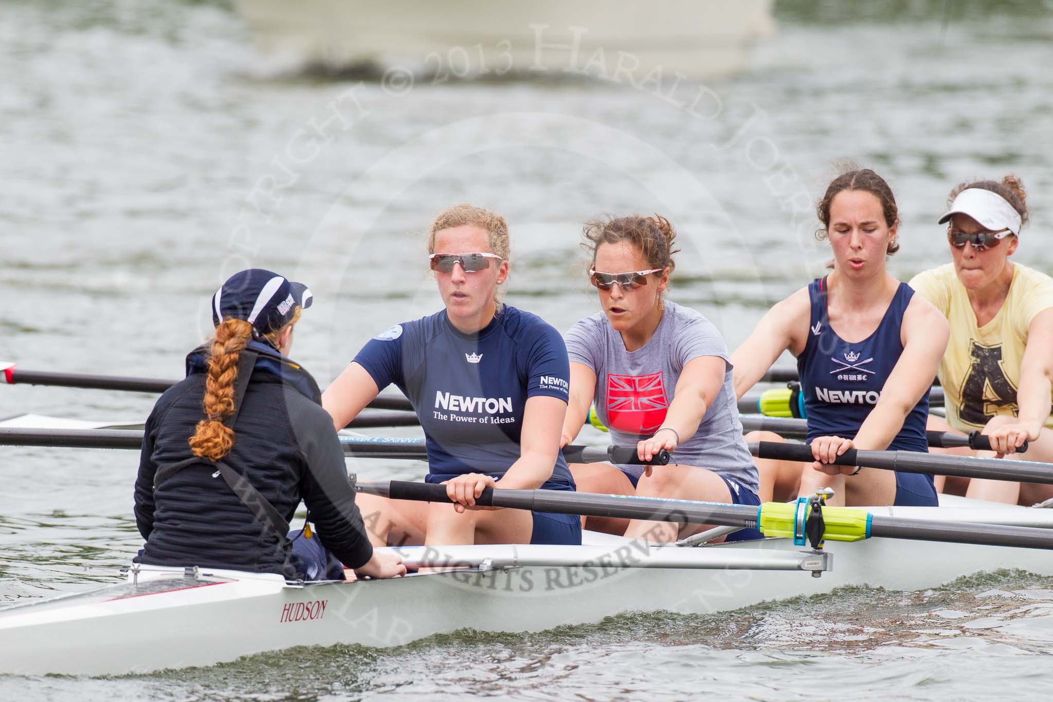 Henley Royal Regatta 2013, Thursday.
River Thames between Henley and Temple Island,
Henley-on-Thames,
Berkshire,
United Kingdom,
on 04 July 2013 at 12:46, image #281