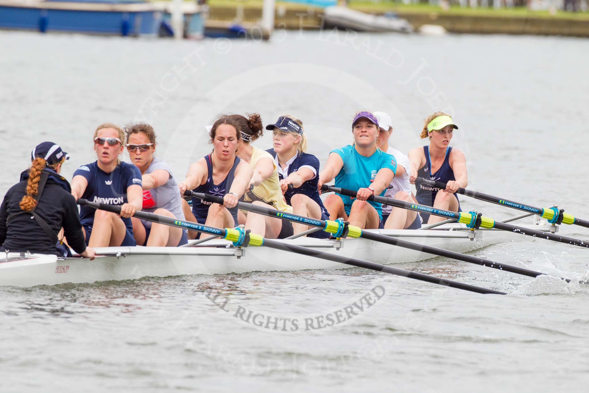 Henley Royal Regatta 2013, Thursday.
River Thames between Henley and Temple Island,
Henley-on-Thames,
Berkshire,
United Kingdom,
on 04 July 2013 at 12:46, image #284