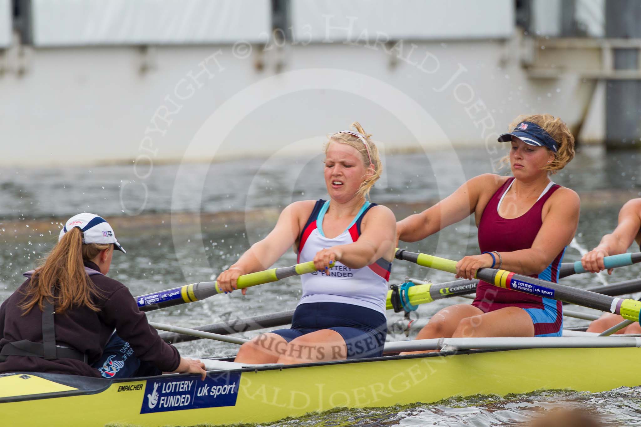 Henley Royal Regatta 2013, Thursday.
River Thames between Henley and Temple Island,
Henley-on-Thames,
Berkshire,
United Kingdom,
on 04 July 2013 at 13:01, image #297