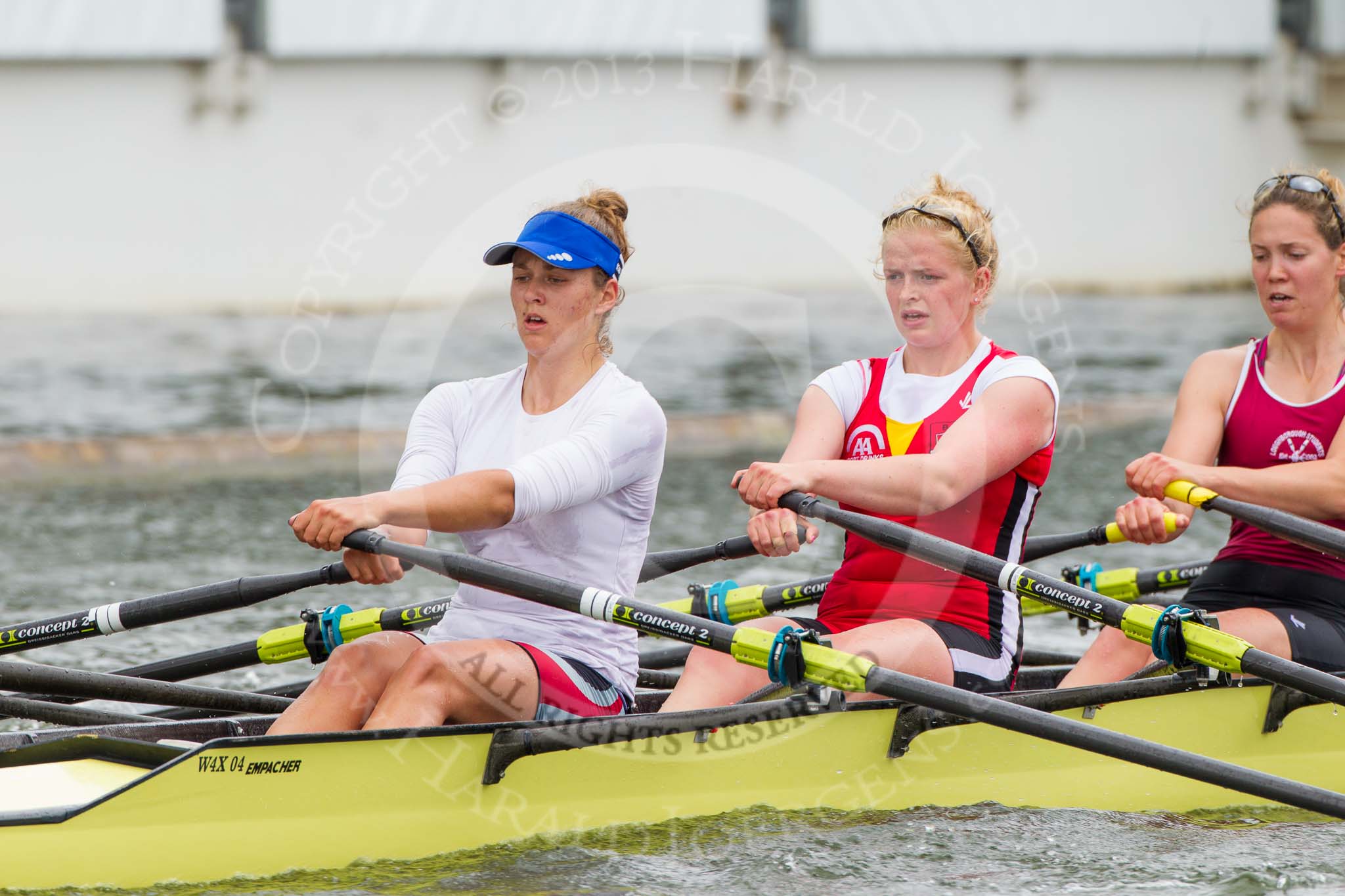 Henley Royal Regatta 2013, Thursday.
River Thames between Henley and Temple Island,
Henley-on-Thames,
Berkshire,
United Kingdom,
on 04 July 2013 at 13:03, image #303