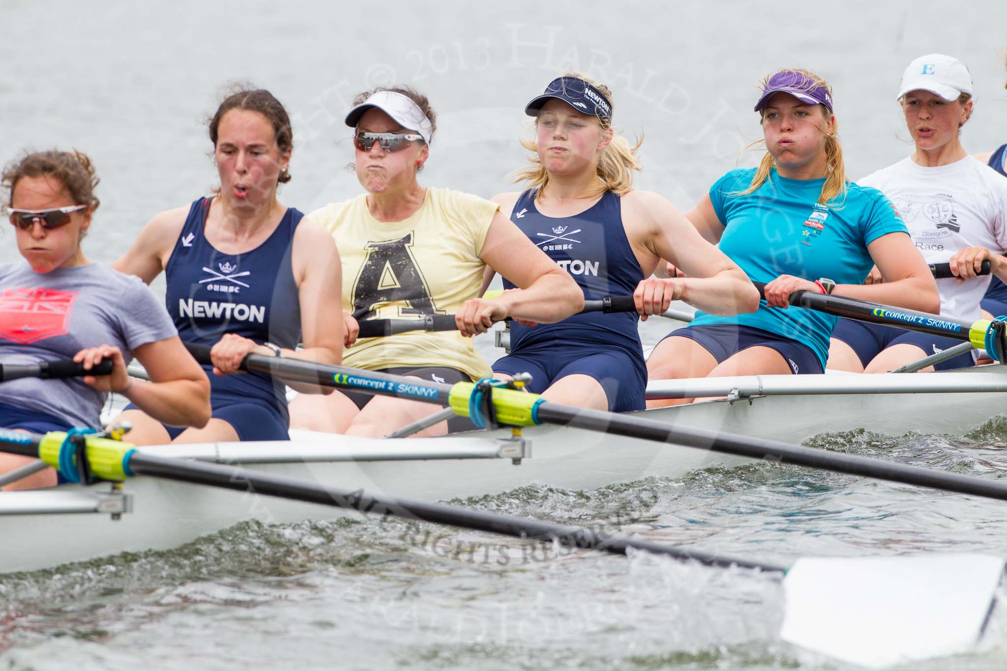 Henley Royal Regatta 2013, Thursday.
River Thames between Henley and Temple Island,
Henley-on-Thames,
Berkshire,
United Kingdom,
on 04 July 2013 at 13:07, image #312