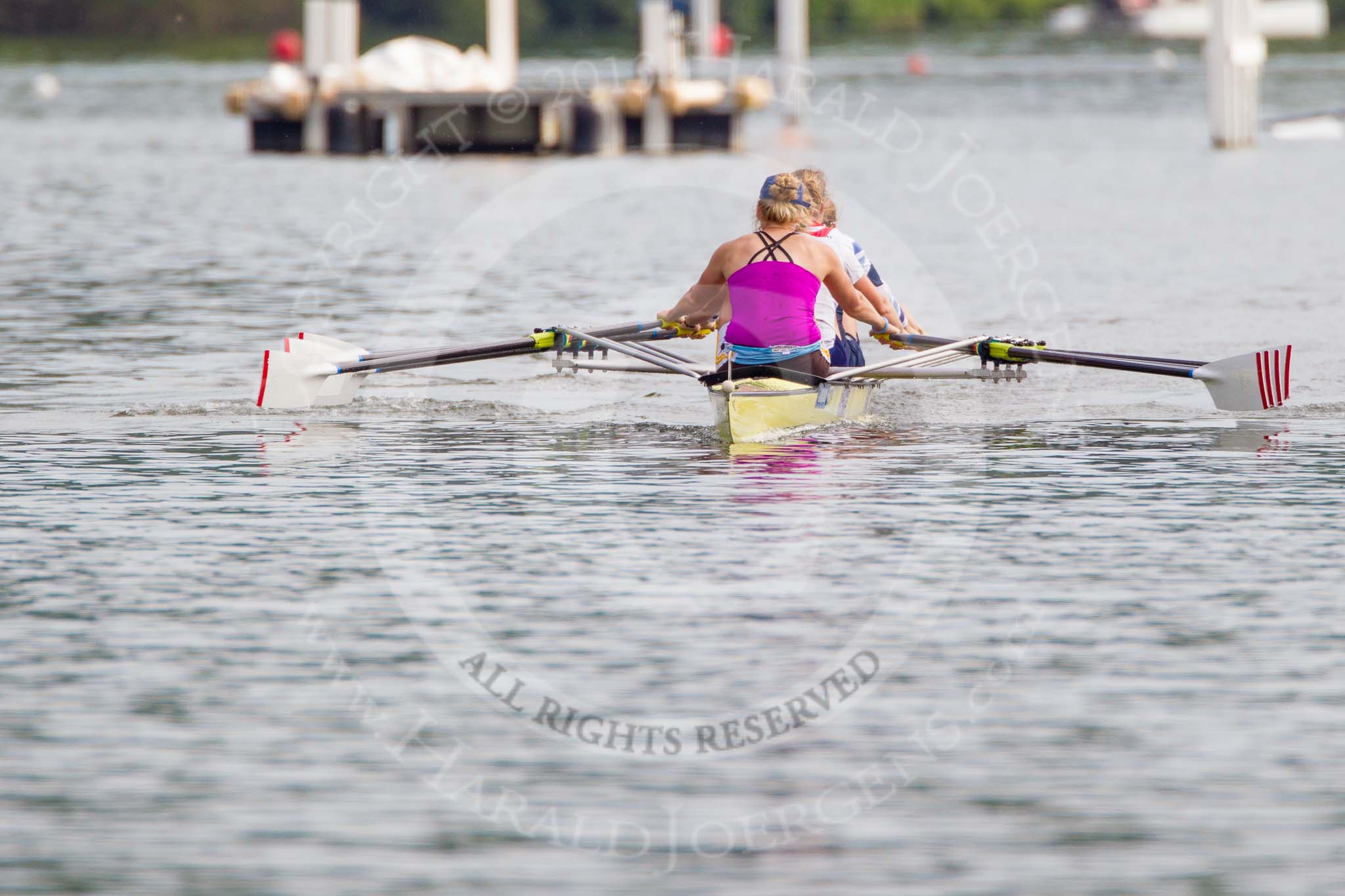 Henley Royal Regatta 2013, Saturday: Leander Club and Minerva Bath Rowing Club during a training session in the morning: Polly Swann, Victoria Meyer-Laker, Francis Houghton and Helen Glover. Image #39, 06 July 2013 09:10 River Thames, Henley on Thames, UK