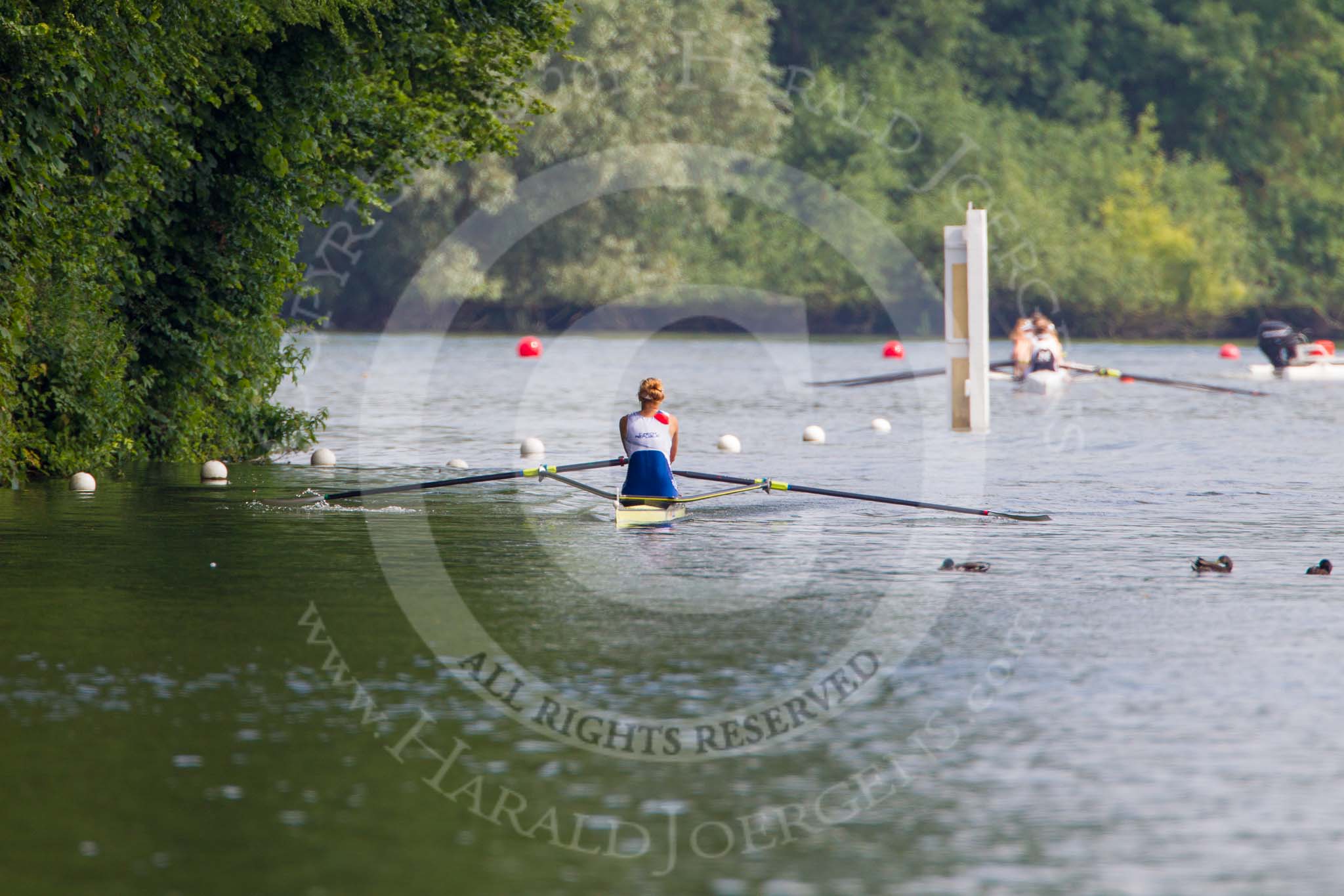 Henley Royal Regatta 2013, Saturday: Race No. 4 for the Princess Royal Challenge Cup, Miroslava Knapková (V.K. Slavia Praha, Czech Republic) v Debbie Flood, Captain of Leander Club. Image #123, 06 July 2013 10:30 River Thames, Henley on Thames, UK