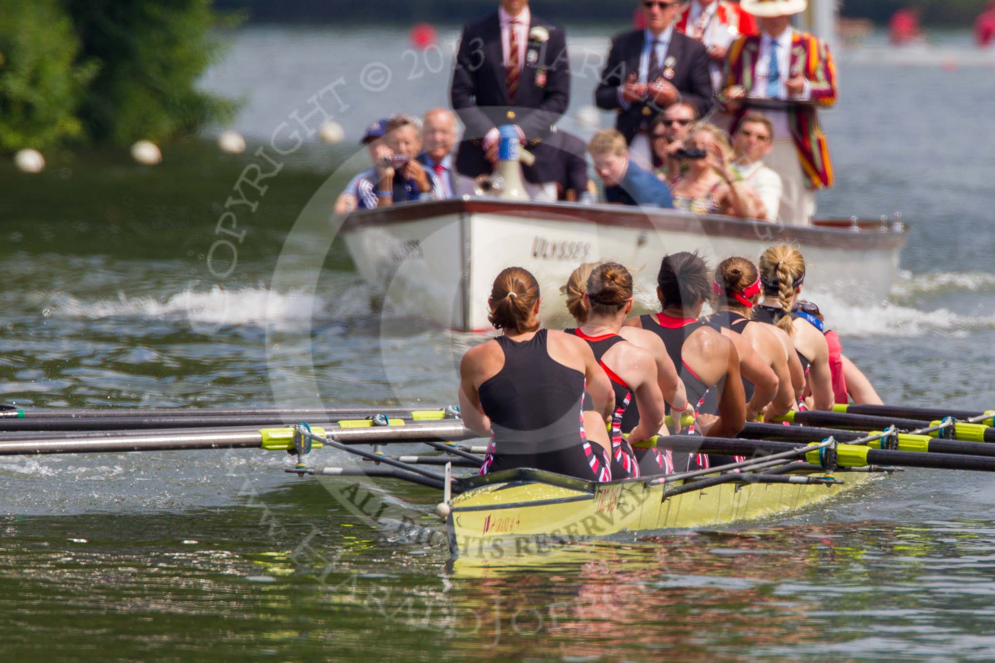 Henley Royal Regatta 2013, Saturday: Race No. 10 for the Remenham Challenge Cup, Leander Club and Oxford Brookes University v Thames Rowing Club. Image #195, 06 July 2013 11:31 River Thames, Henley on Thames, UK