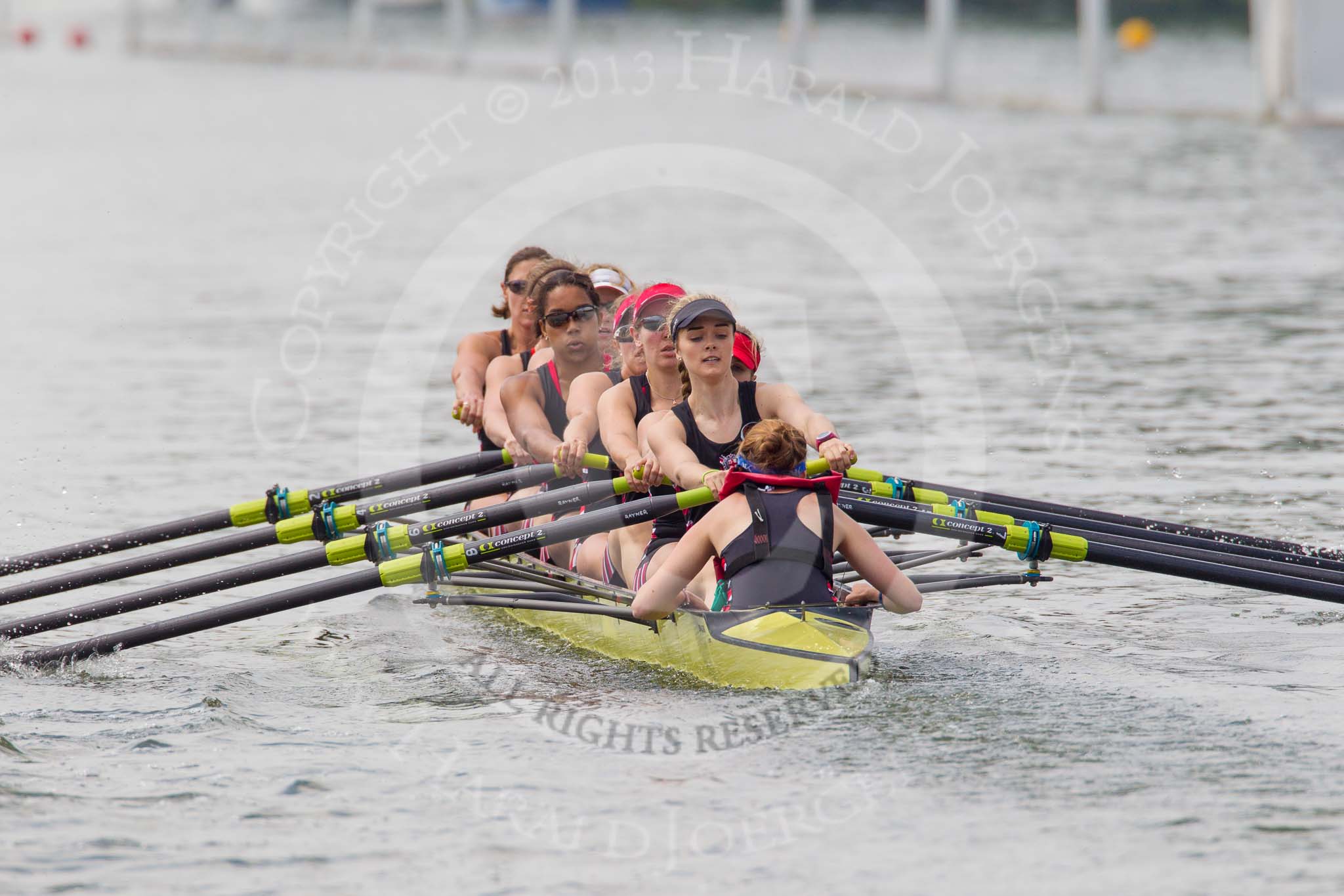 Henley Royal Regatta 2013, Saturday: Race No. 10 for the Remenham Challenge Cup, Leander Club and Oxford Brookes University v Thames Rowing Club, here cox E. H. B. Searle. Image #210, 06 July 2013 11:32 River Thames, Henley on Thames, UK