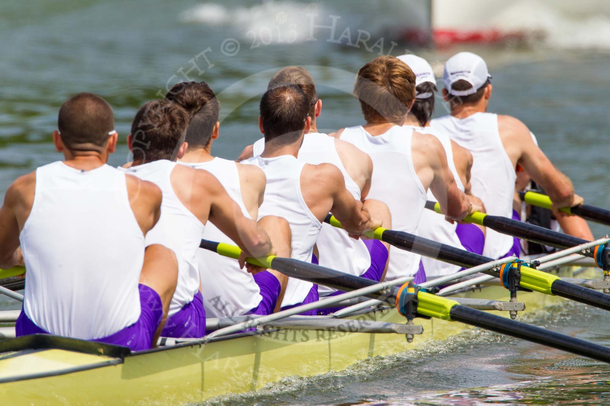 Henley Royal Regatta 2013, Saturday: Race No. 14 for the Ladies' Challenge Cup, Leander Club and Molesey Boat Club v University of Washington (U.S.A.). Image #277, 06 July 2013 12:11 River Thames, Henley on Thames, UK