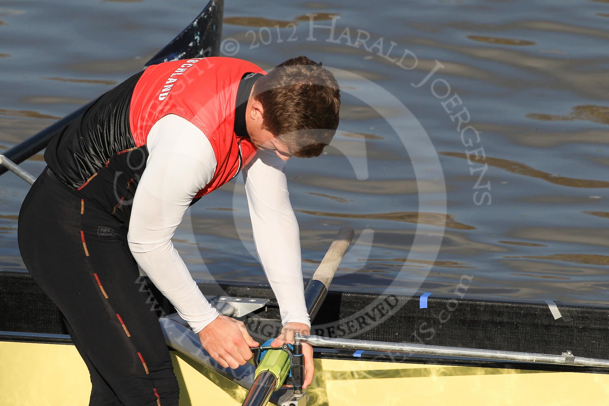 The Boat Race season 2012 - fixture OUBC vs German U23: German U23 - #5, Malte Jaschik. Malte is still at school and planning to take his A-levels..
River Thames between Putney and Mortlake,
London,

United Kingdom,
on 26 February 2012 at 14:46, image #11