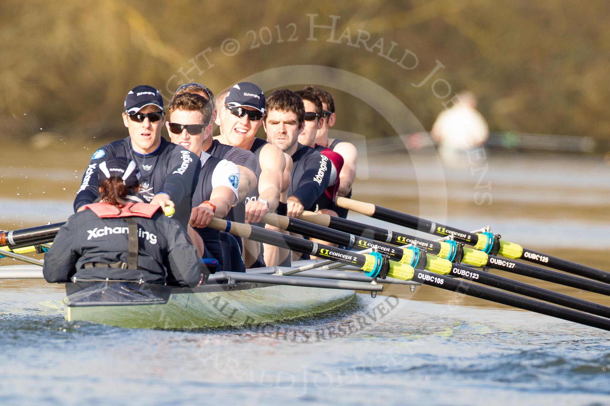 The Boat Race season 2012 - OUBC training: Cox Zoe de Toledo, stroke Roel Haen, 7 Dan Harvey, 6 Dr. Hanno Wienhausen, 5 Karl Hudspith, 4 Alexander Davidson, 3 Kevin Baum, 2 William Zeng, and bow Dr. Alexander Woods..


Oxfordshire,
United Kingdom,
on 20 March 2012 at 15:55, image #59