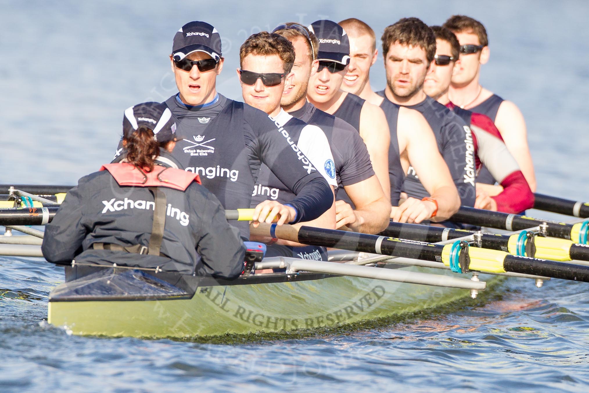 The Boat Race season 2012 - OUBC training: Cox Zoe de Toledo, stroke Roel Haen, 7 Dan Harvey, 6 Dr. Hanno Wienhausen, 5 Karl Hudspith, 4 Alexander Davidson, 3 Kevin Baum, 2 William Zeng, and bow Dr. Alexander Woods..


Oxfordshire,
United Kingdom,
on 20 March 2012 at 15:56, image #63