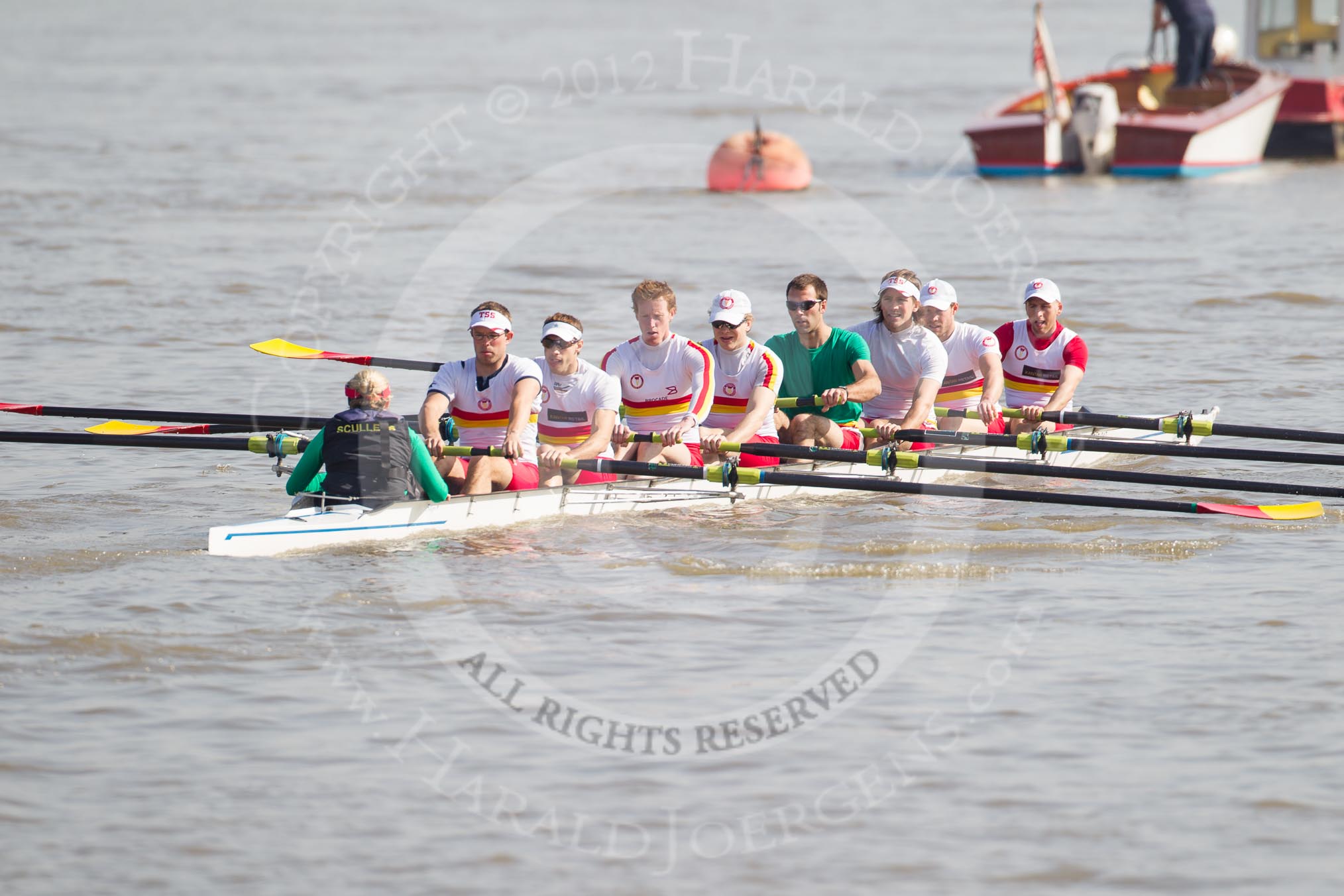 The Boat Race season 2012 - fixture OUBC vs Leander: The unnamed Tideway Scullers squad getting ready to race OUBC Isis..




on 24 March 2012 at 13:35, image #28