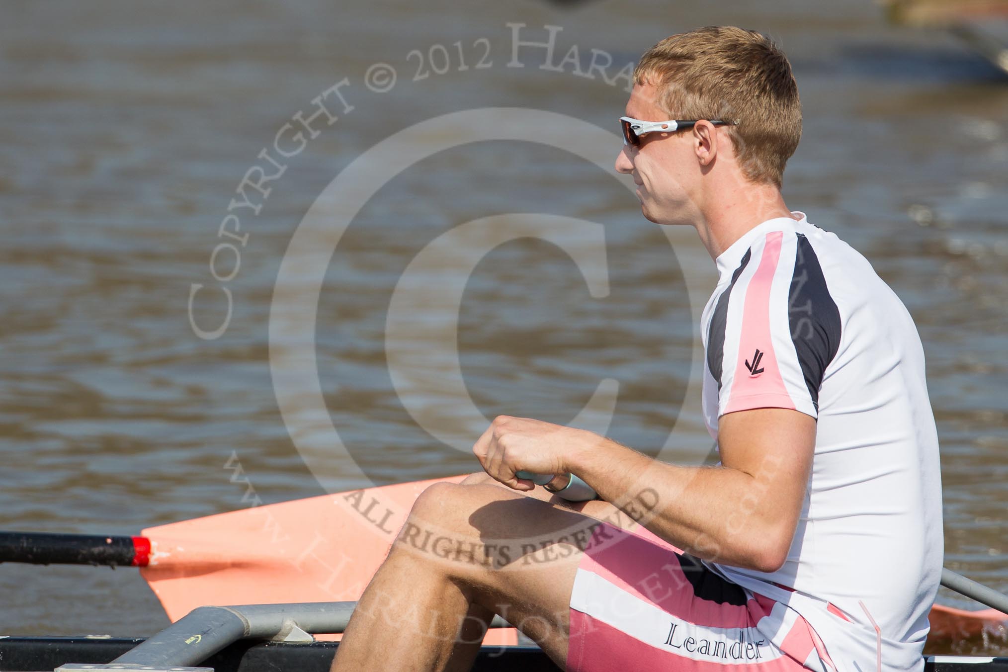 The Boat Race season 2012 - fixture OUBC vs Leander: The Leander Club crew racing OUBC Blue Boat - 2 seat Chris Friend, member of the Leander Development Academy..




on 24 March 2012 at 13:49, image #55