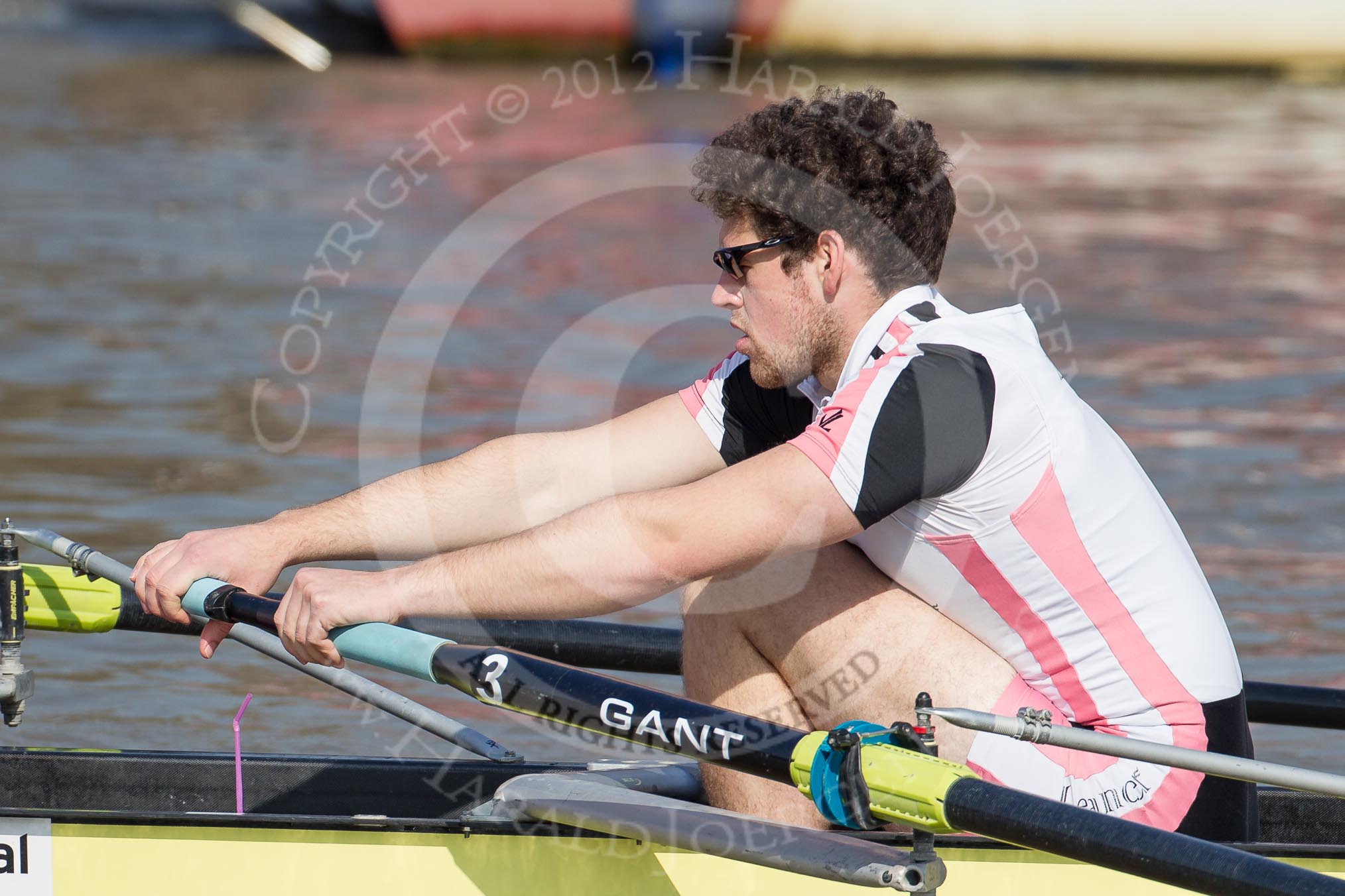 The Boat Race season 2012 - fixture OUBC vs Leander: The Leander Club crew racing OUBC Blue Boat - 3 seat Will Gray, Gold medallist, National Schools Regatta 2006..




on 24 March 2012 at 13:50, image #56