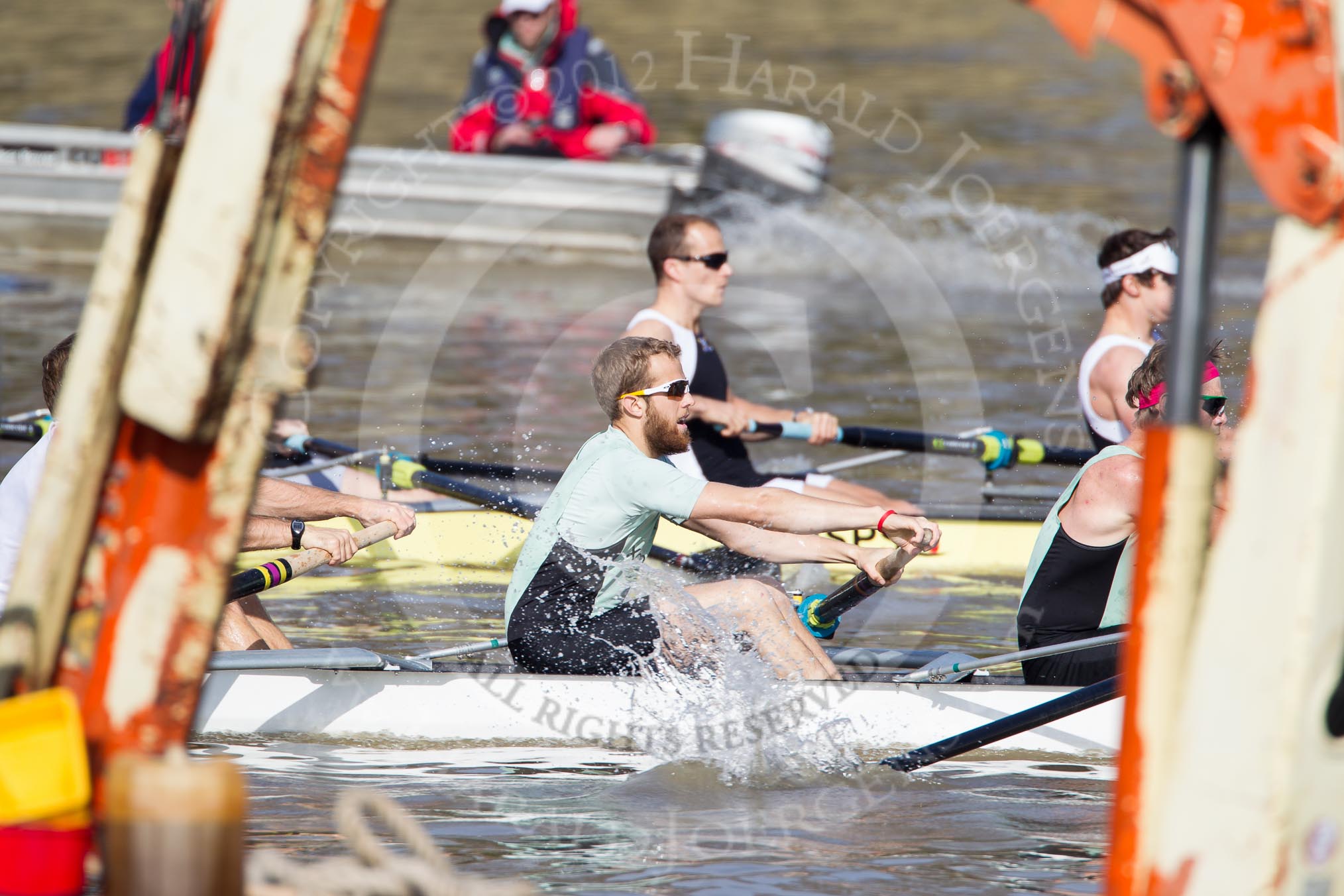 The Boat Race season 2012 - fixture CUBC vs Molesey BC: In the CUBC Blue Boat, racing Molesey BC, here bow David Nelson, Moritz Schramm, and Jack Lindeman..




on 25 March 2012 at 15:19, image #125