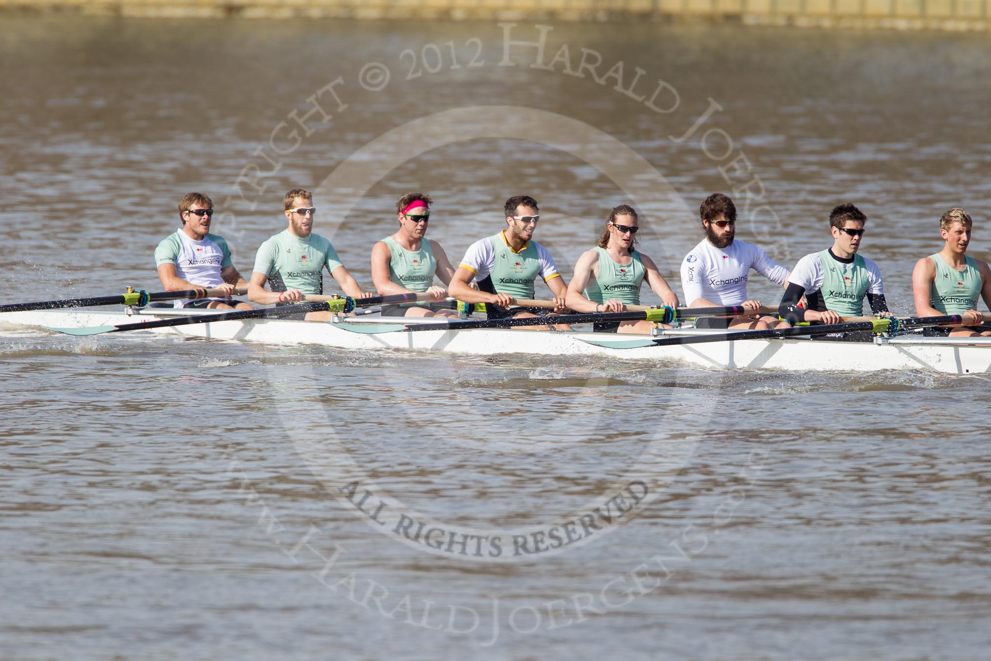 The Boat Race season 2012 - fixture CUBC vs Molesey BC: In the CUBC Blue Boat, racing Molesey BC, here bow David Nelson, Moritz Schramm, Jack Lindeman, Alex Ross, Mike Thorp, Steve Dudek, Alexander Scharp, and stroke Niles Garratt..




on 25 March 2012 at 15:19, image #128