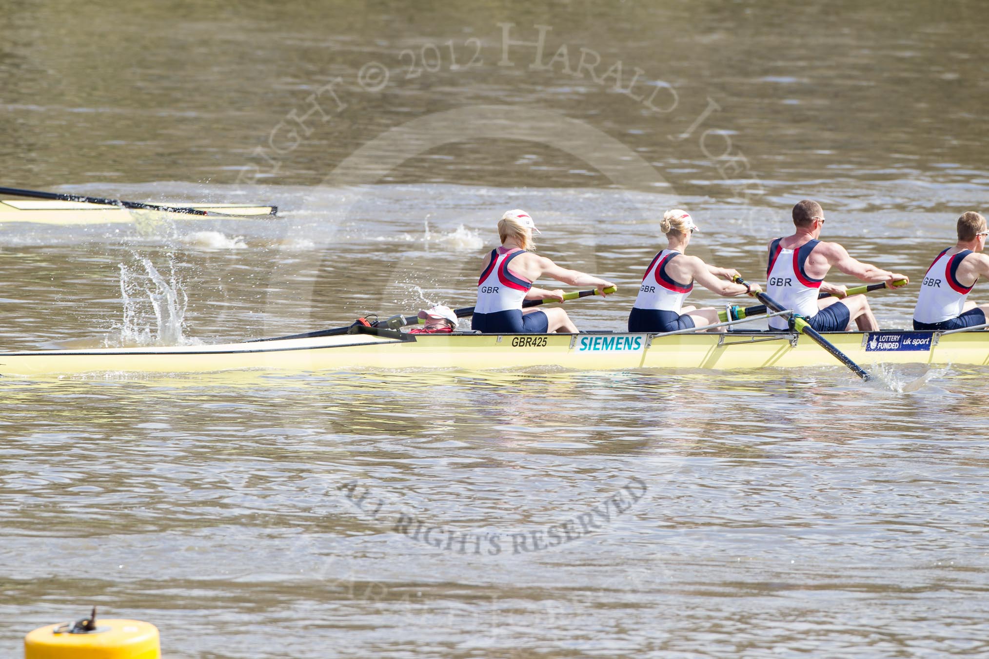 The Boat Race 2012: The Adaptive Race: The Adaptive four, cox Lily van den Broecke, bow Pamela Relph, two Naomi Riches, and three David Smith..




on 07 April 2012 at 12:48, image #69