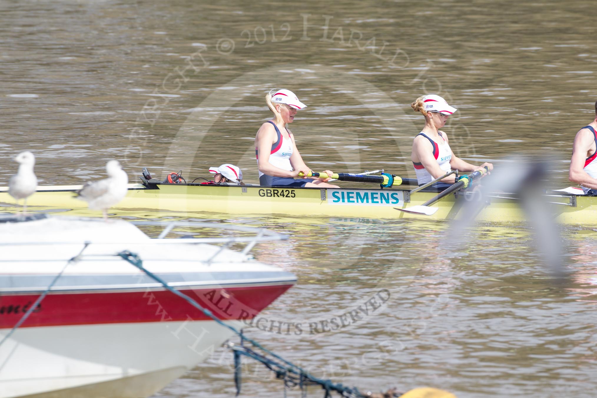 The Boat Race 2012: The Adaptive Race: The Adaptive four, cox Lily van den Broecke, bow Pamela Relph, two Naomi Riches, three David Smith, and stroke James Roe..




on 07 April 2012 at 12:48, image #80