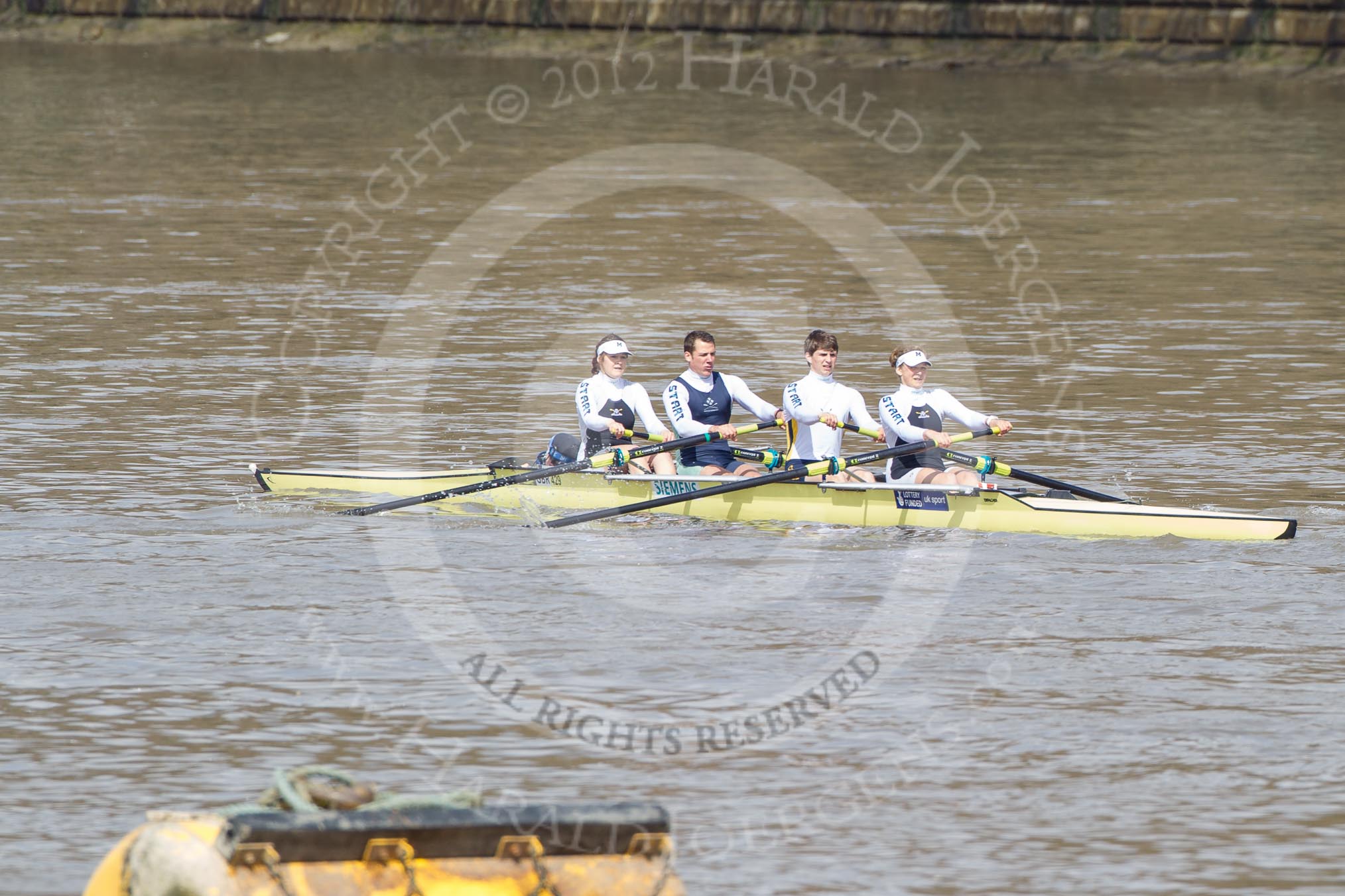 The Boat Race 2012: The Adaptive Race: The Start Four, cox Henry Fieldman, bow Olivia Marshall, two Will King, three Ben Jackson, and stroke Catie Sharrod..




on 07 April 2012 at 12:49, image #92