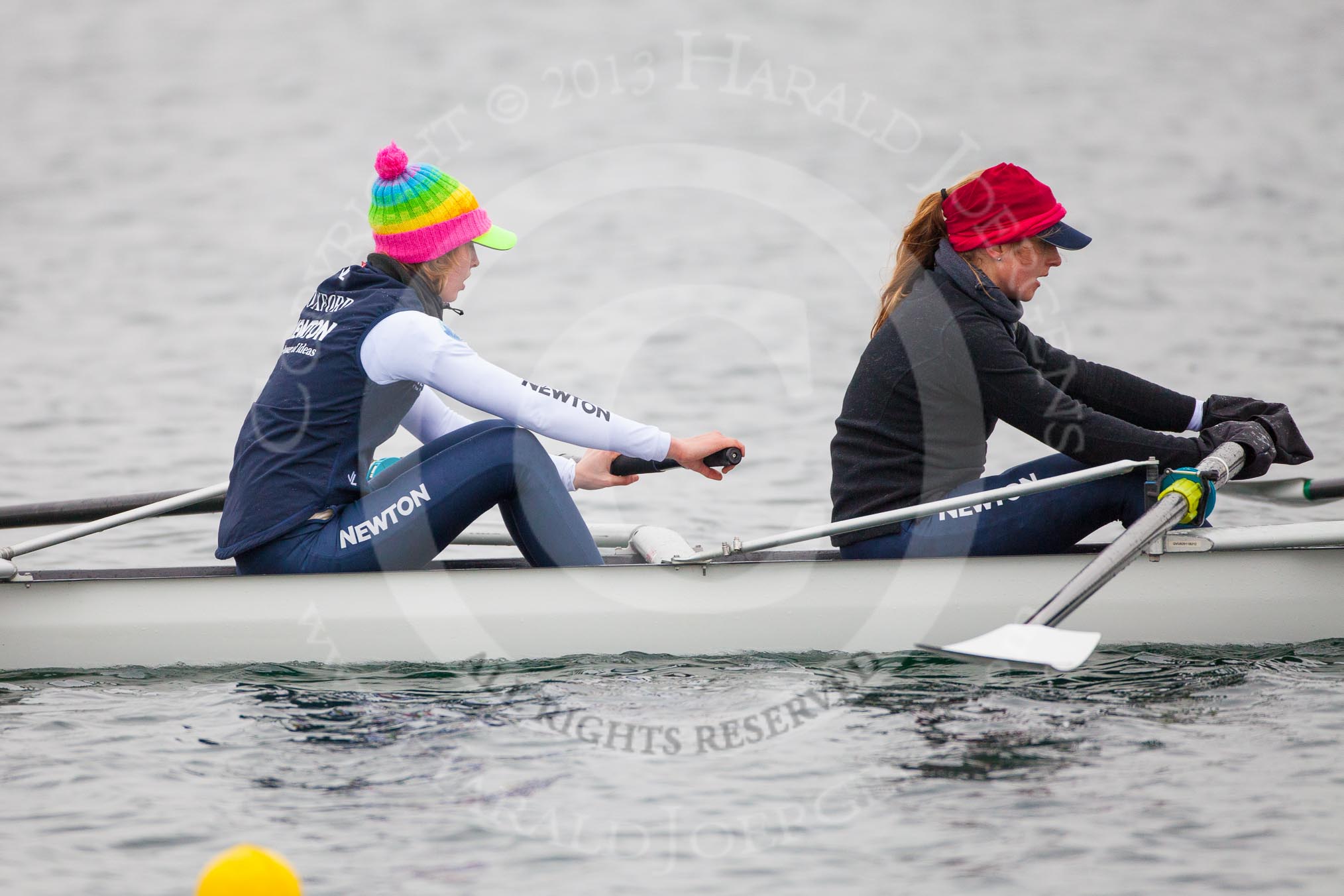 The Boat Race season 2013 - fixture OUWBC vs Molesey BC: OUWBC two, Alice Carrington-Windo, and three, Mary Foord Weston..
Dorney Lake,
Dorney, Windsor,
Berkshire,
United Kingdom,
on 24 February 2013 at 11:45, image #69