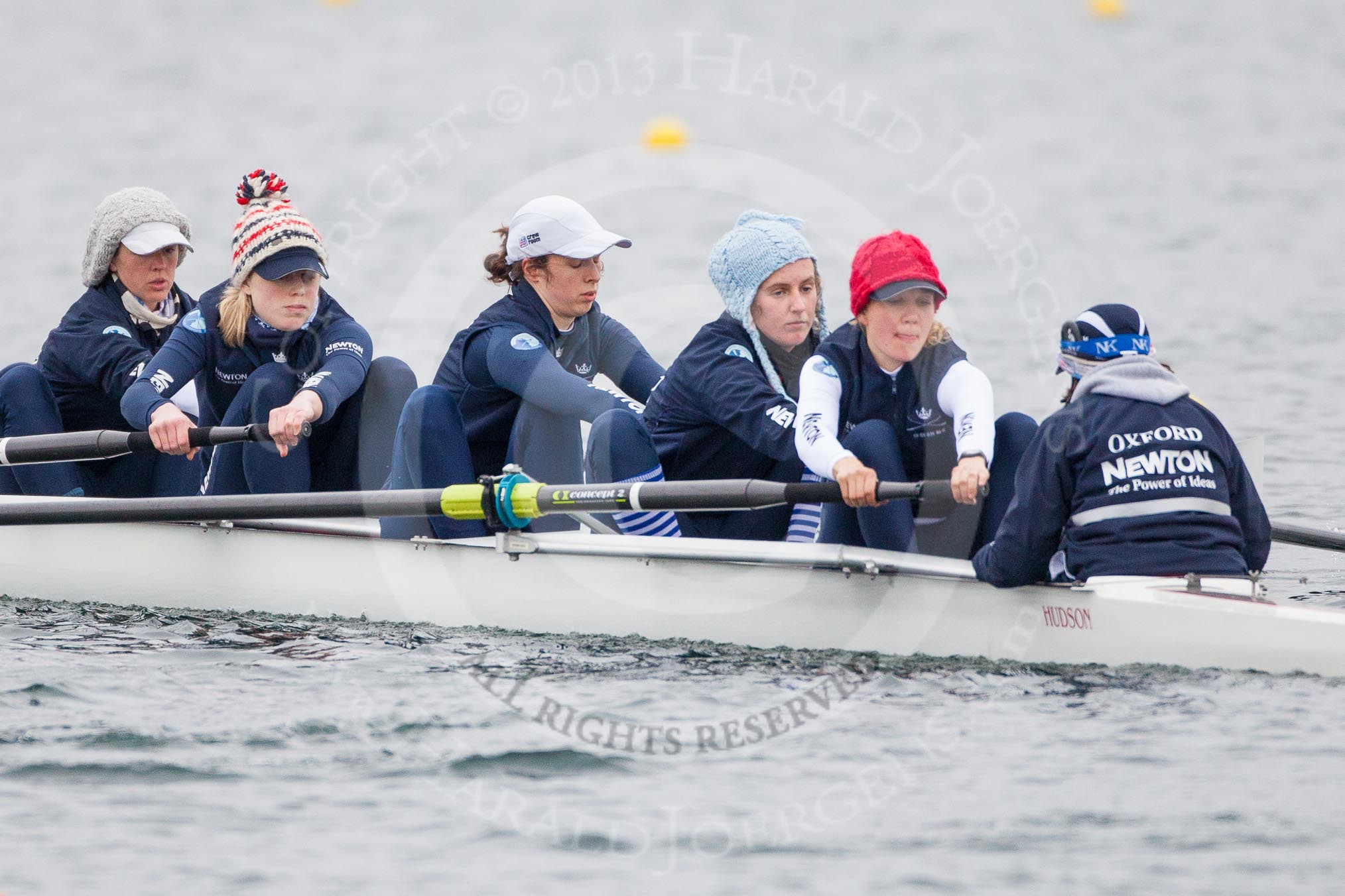 The Boat Race season 2013 - fixture OUWBC vs Molesey BC: The OUWBC Eight: Four Joanna Lee, five Amy Varney, six Harriet Keane, seven Anastasia Chitty, stroke Maxie Scheske and cox Sophie Shawdon..
Dorney Lake,
Dorney, Windsor,
Berkshire,
United Kingdom,
on 24 February 2013 at 12:04, image #109