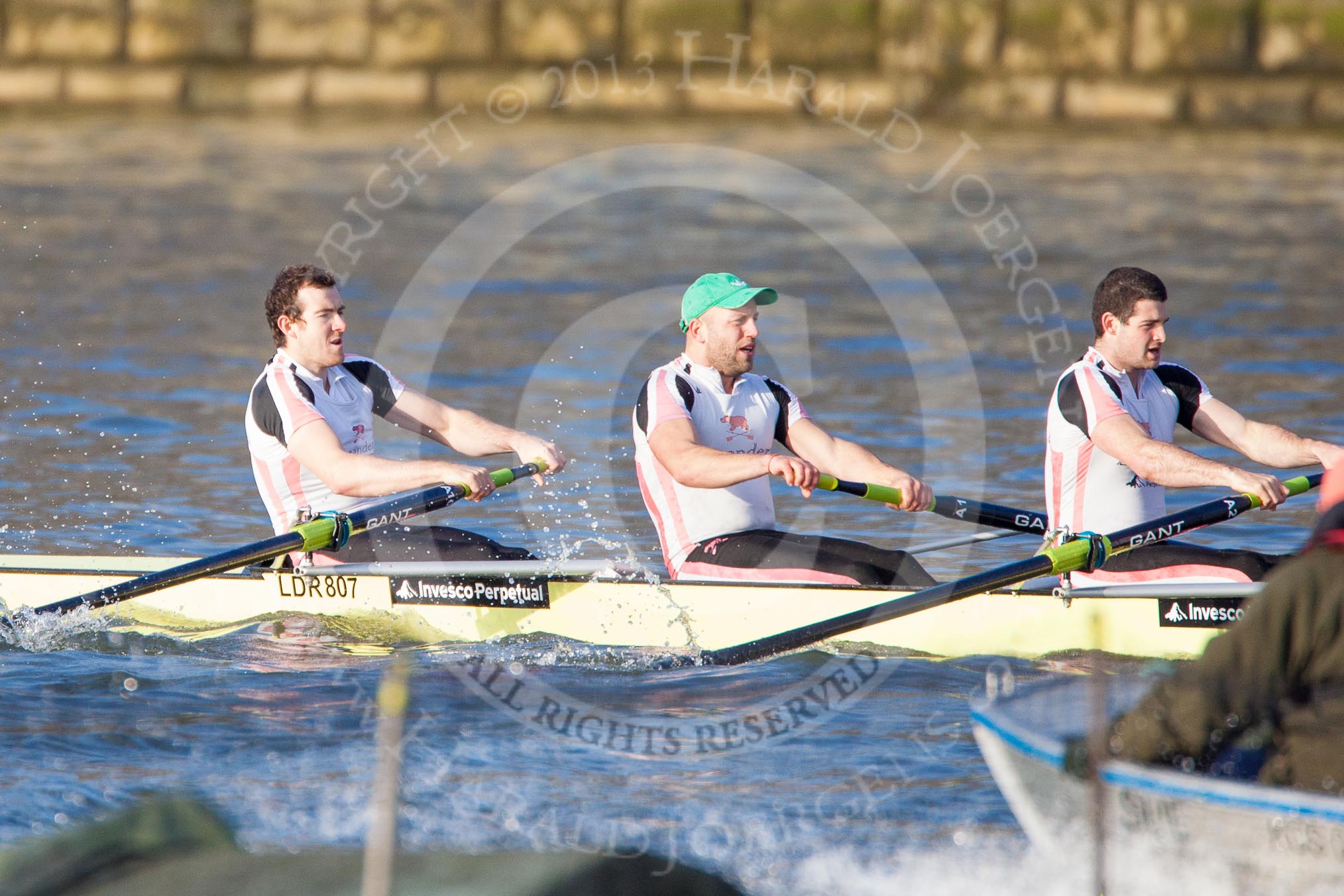 The Boat Race season 2013 - fixture CUBC vs Leander.
River Thames Tideway between Putney Bridge and Mortlake,
London SW15,

United Kingdom,
on 02 March 2013 at 15:58, image #128