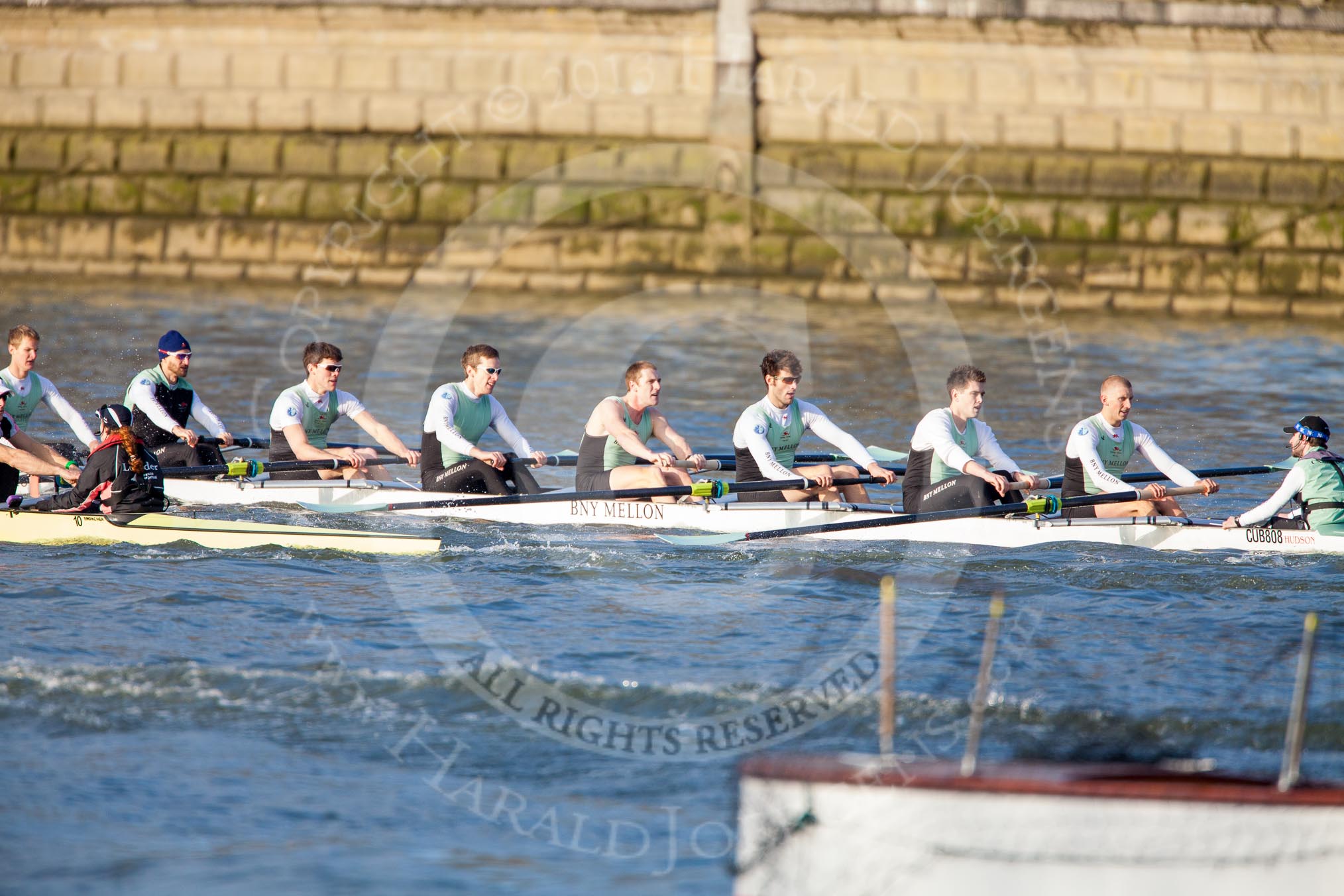 The Boat Race season 2013 - fixture CUBC vs Leander.
River Thames Tideway between Putney Bridge and Mortlake,
London SW15,

United Kingdom,
on 02 March 2013 at 15:58, image #133