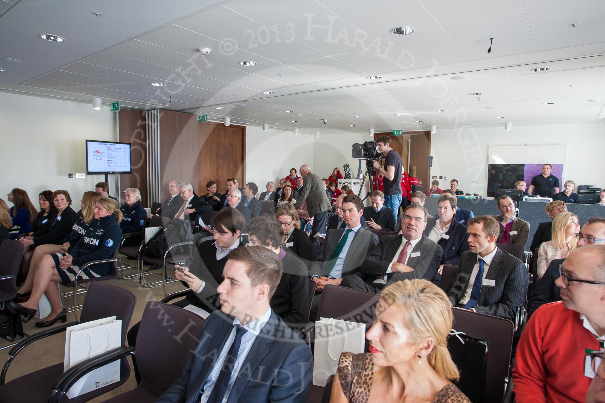 The Boat Race season 2013 - Crew Announcement and Weigh In: Audience at the Crew Announcement..
BNY Mellon Centre,
London EC4V 4LA,

United Kingdom,
on 04 March 2013 at 10:32, image #65