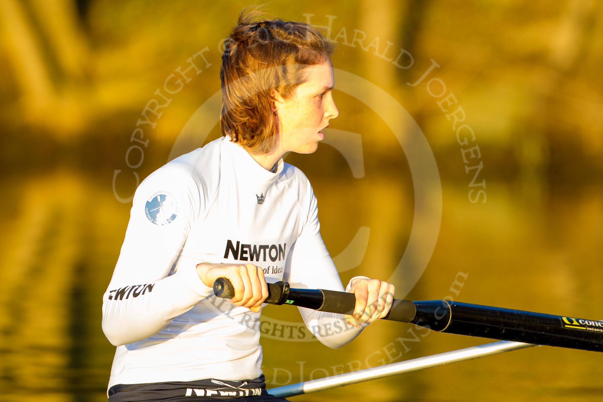 The Boat Race season 2013 - OUWBC training: The last rays of direct sunshine on OUWBC Blue Boat 2 seat Alice Carrington-Windo..
River Thames,
Wallingford,
Oxfordshire,
United Kingdom,
on 13 March 2013 at 17:22, image #132