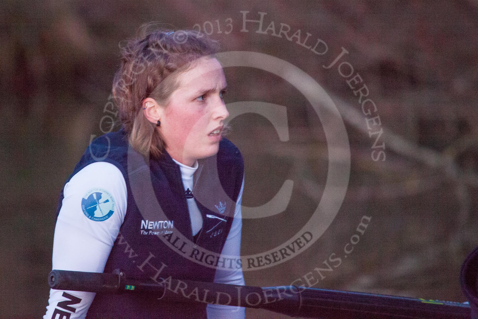 The Boat Race season 2013 - OUWBC training: In the last rays os sunshine, with the light rapidly fading, OUWBC Blue Boat 2 seat Alice Carrington-Windo..
River Thames,
Wallingford,
Oxfordshire,
United Kingdom,
on 13 March 2013 at 18:12, image #230