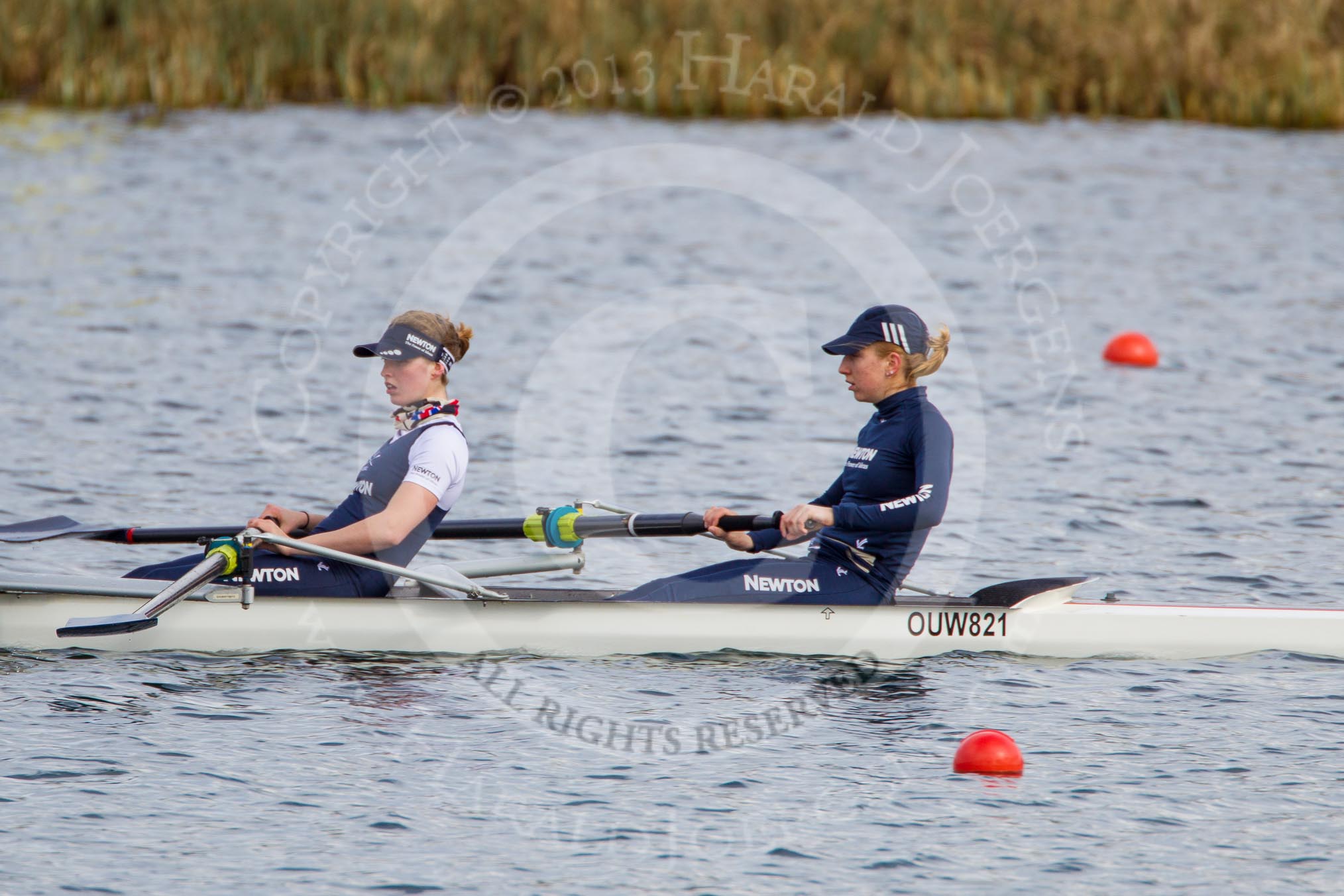 The Boat Race season 2013 - fixture OUWBC vs Olympians: In the Oxford (OUWBC) Blue Boat 2 seat Alice Carrington-Windo, and at bow Mariann Novak..
Dorney Lake,
Dorney, Windsor,
Buckinghamshire,
United Kingdom,
on 16 March 2013 at 12:30, image #316