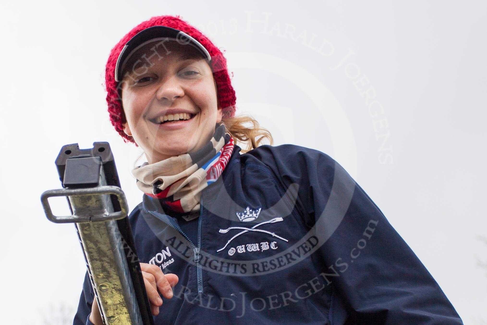 The Boat Race season 2013 - fixture OUWBC vs Olympians: Close-up of OUWBC Blue Boat stroke Maxie Scheske after a training session at Dorney Lake..
Dorney Lake,
Dorney, Windsor,
Buckinghamshire,
United Kingdom,
on 16 March 2013 at 12:58, image #339