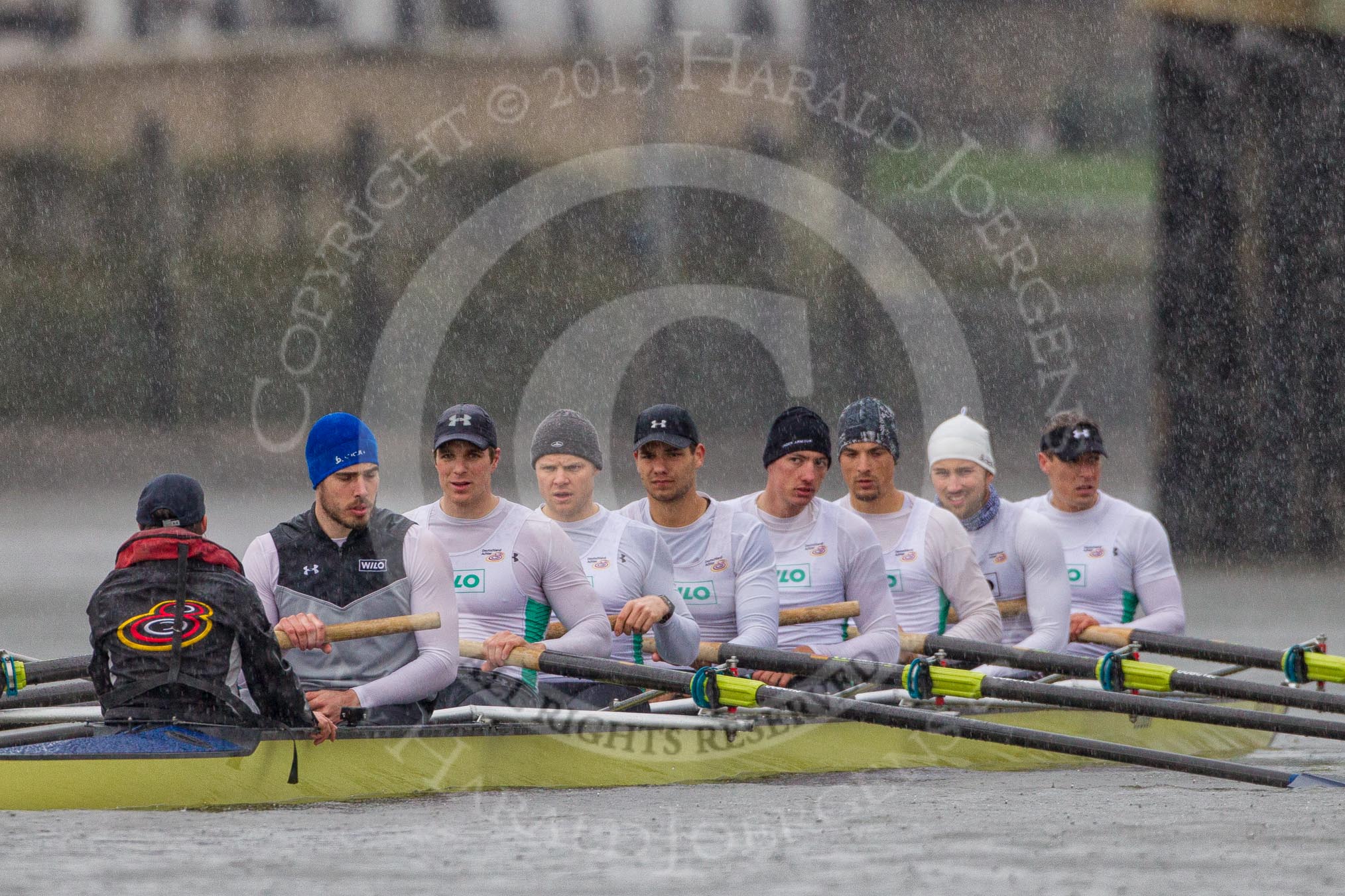 The Boat Race season 2013 - fixture OUBC vs German Eight.
River Thames,
London SW15,

United Kingdom,
on 17 March 2013 at 14:57, image #34