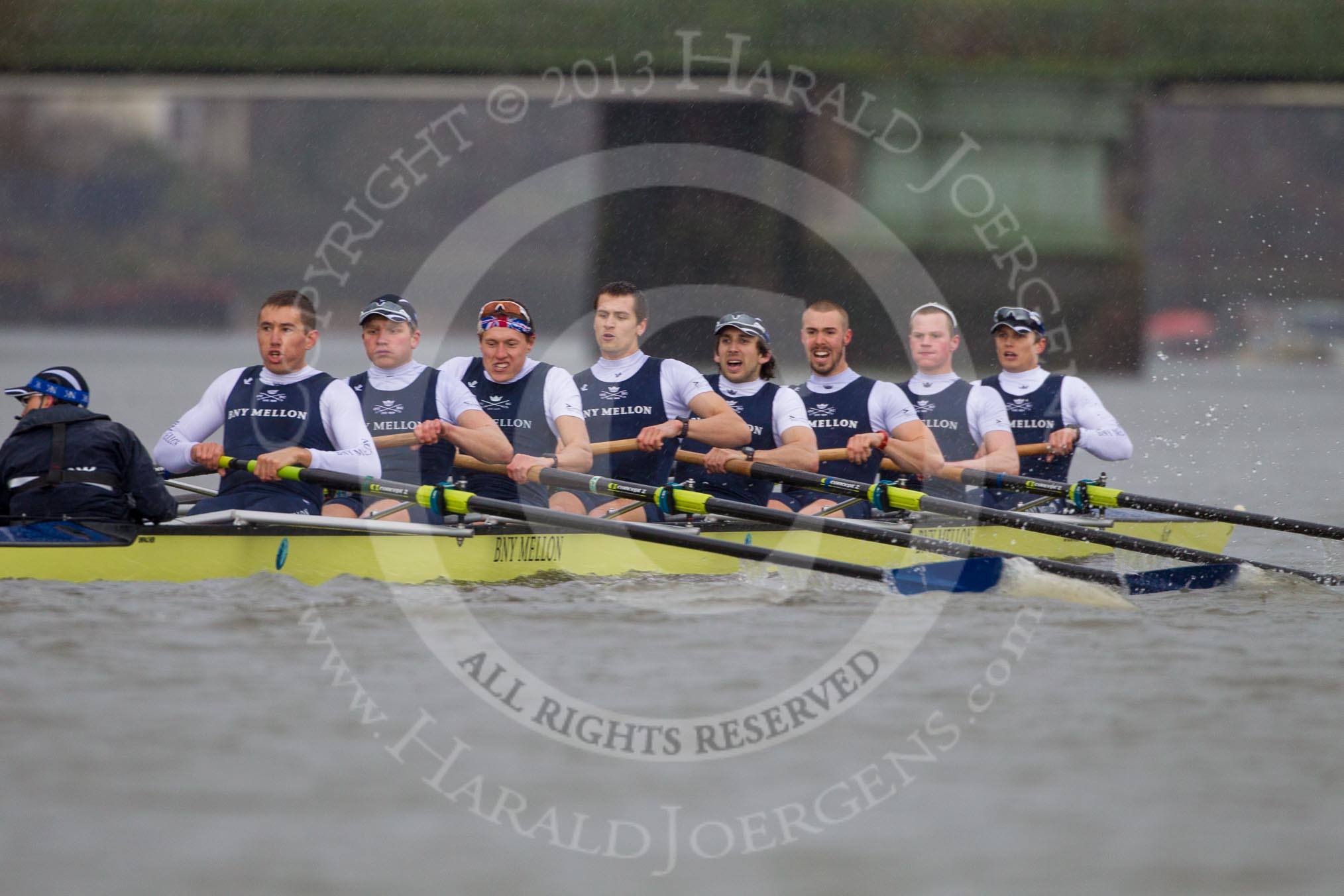 The Boat Race season 2013 - fixture OUBC vs German Eight.
River Thames,
London SW15,

United Kingdom,
on 17 March 2013 at 15:06, image #87