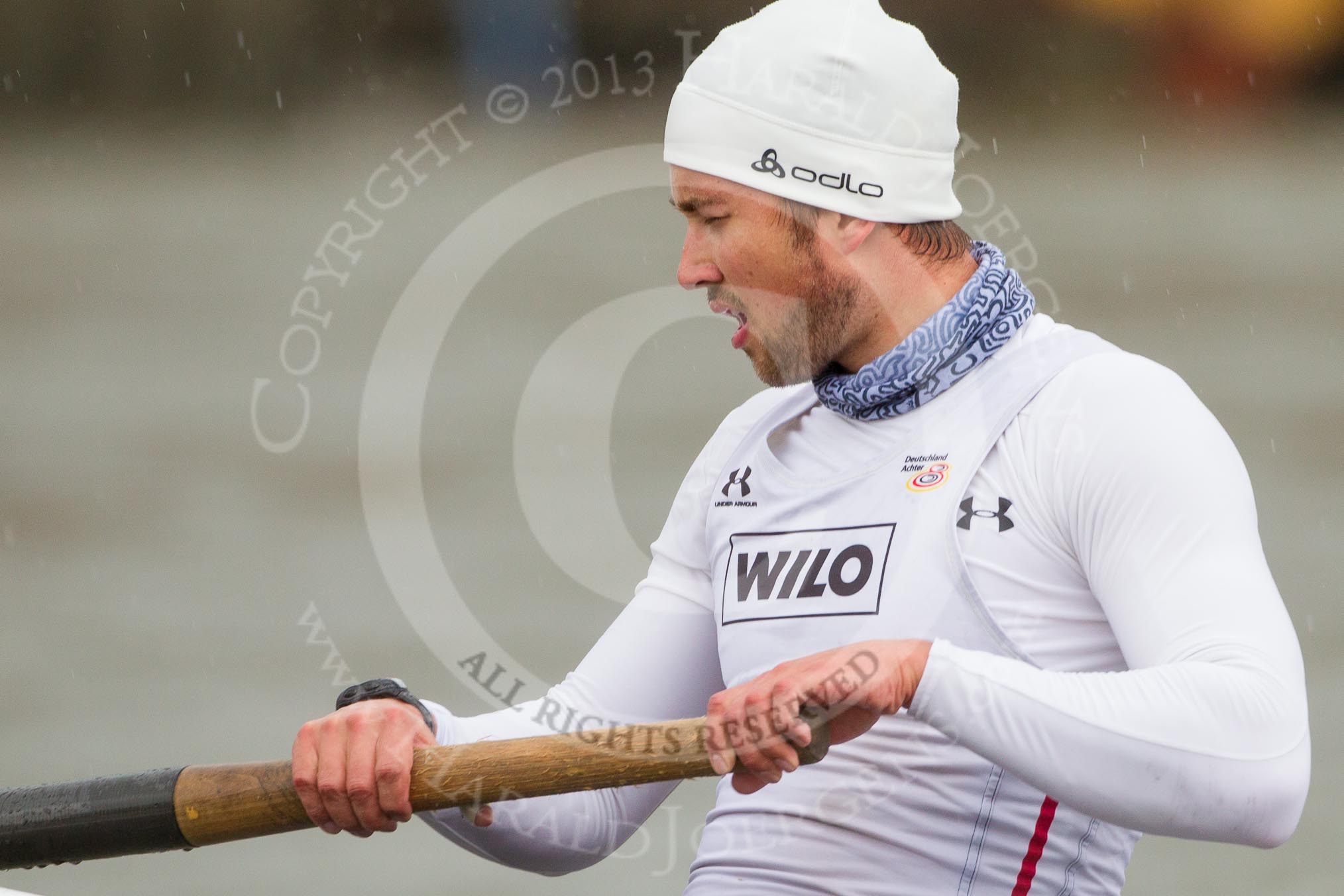 The Boat Race season 2013 - fixture OUBC vs German Eight.
River Thames,
London SW15,

United Kingdom,
on 17 March 2013 at 15:15, image #107