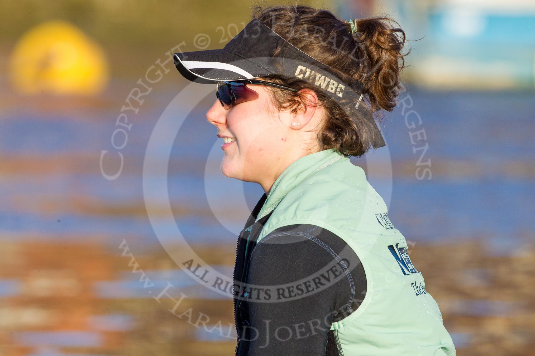 The Boat Race season 2014 - Women's Trial VIIIs(CUWBC, Cambridge): Wink Wink: Stroke Melissa Wilson..
River Thames between Putney Bridge and Mortlake,
London SW15,

United Kingdom,
on 19 December 2013 at 13:48, image #271