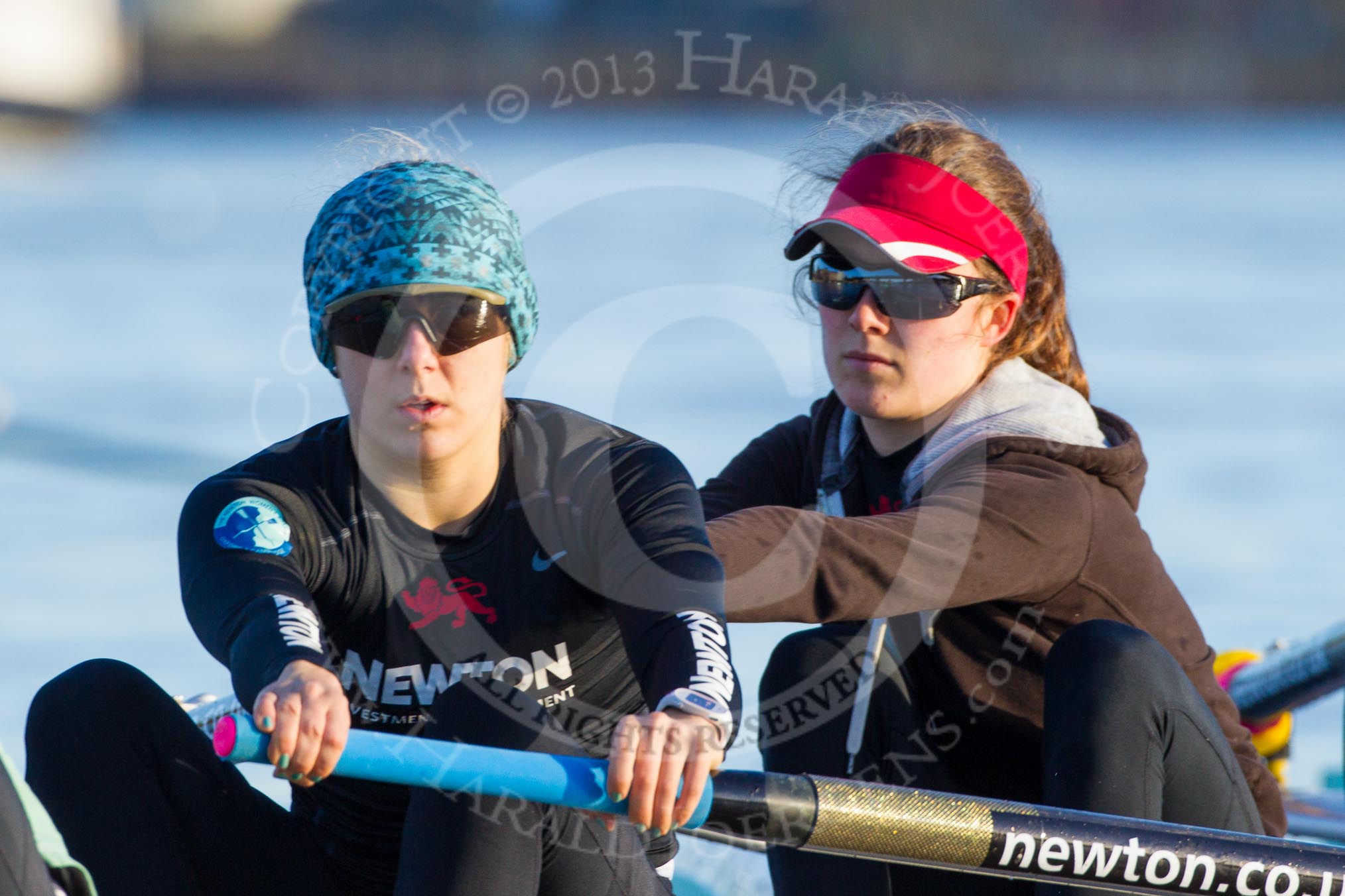 The Boat Race season 2014 - Women's Trial VIIIs(CUWBC, Cambridge): Wink Wink: 7 Jilly Tovey, 6 Fiona Macklin..
River Thames between Putney Bridge and Mortlake,
London SW15,

United Kingdom,
on 19 December 2013 at 13:49, image #286